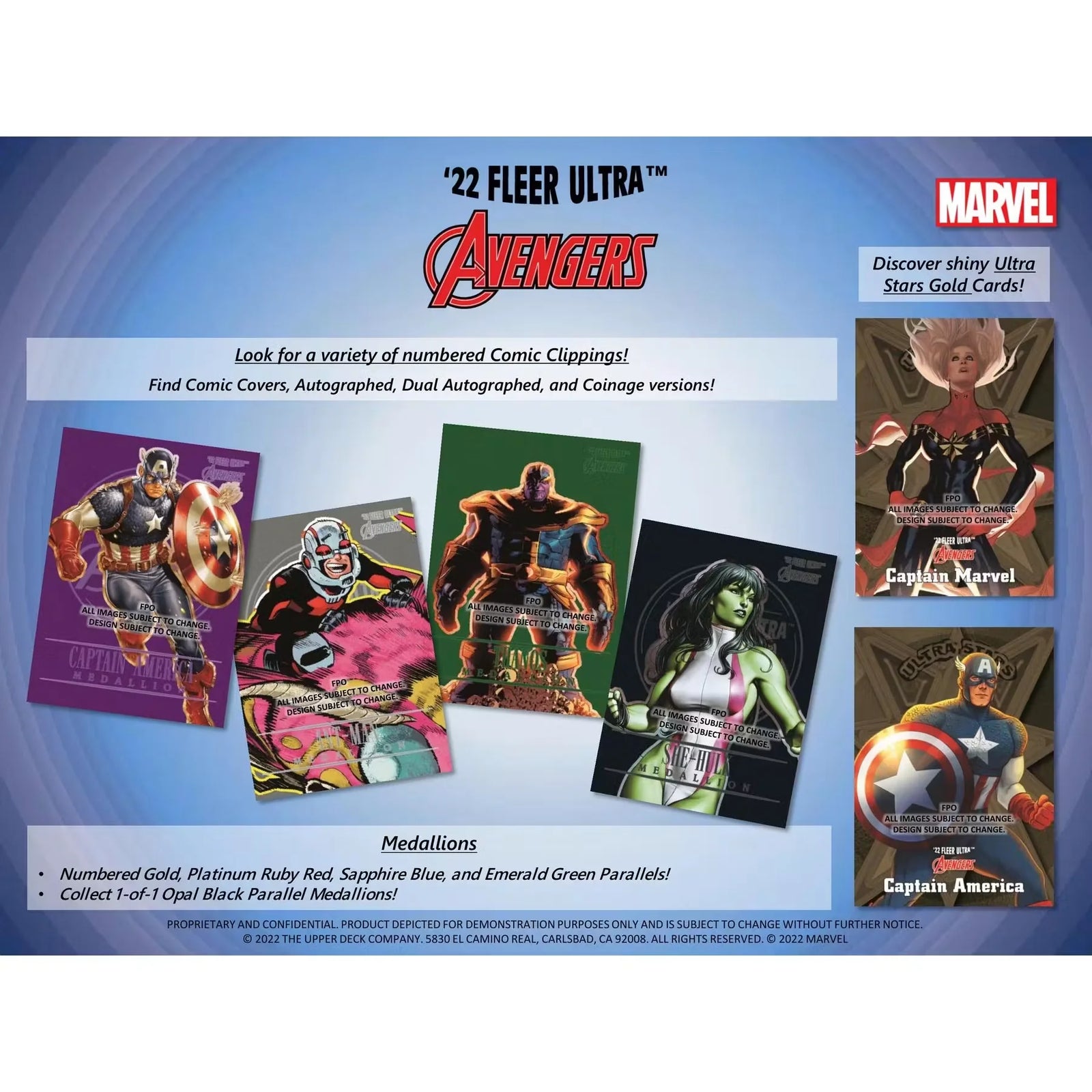 2022 Marvel Fleer Ultra Avengers Hobby Box | Upper Deck (Ships Sealed Only)