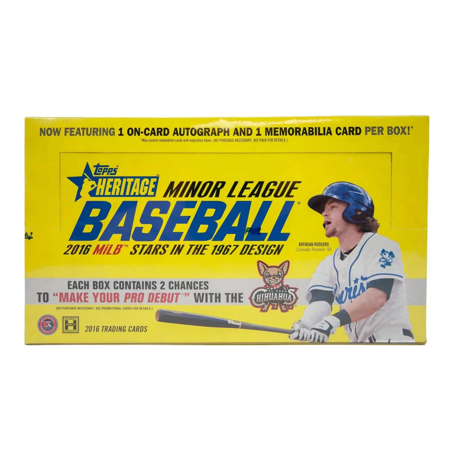 2016 Topps Heritage Minor League Baseball Hobby Box (Ships Sealed Only)