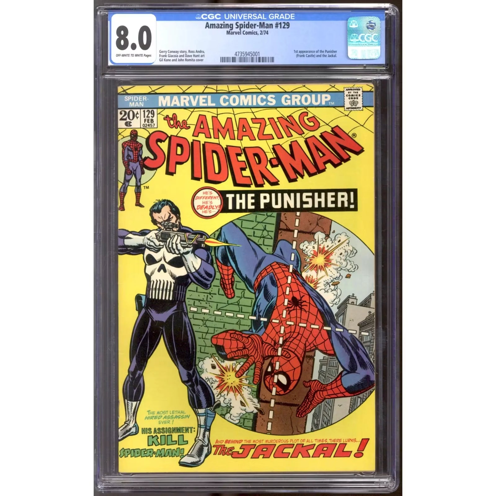 Amazing Spider-Man #129 CGC 8.0 (OW-W) | Historic First Appearance