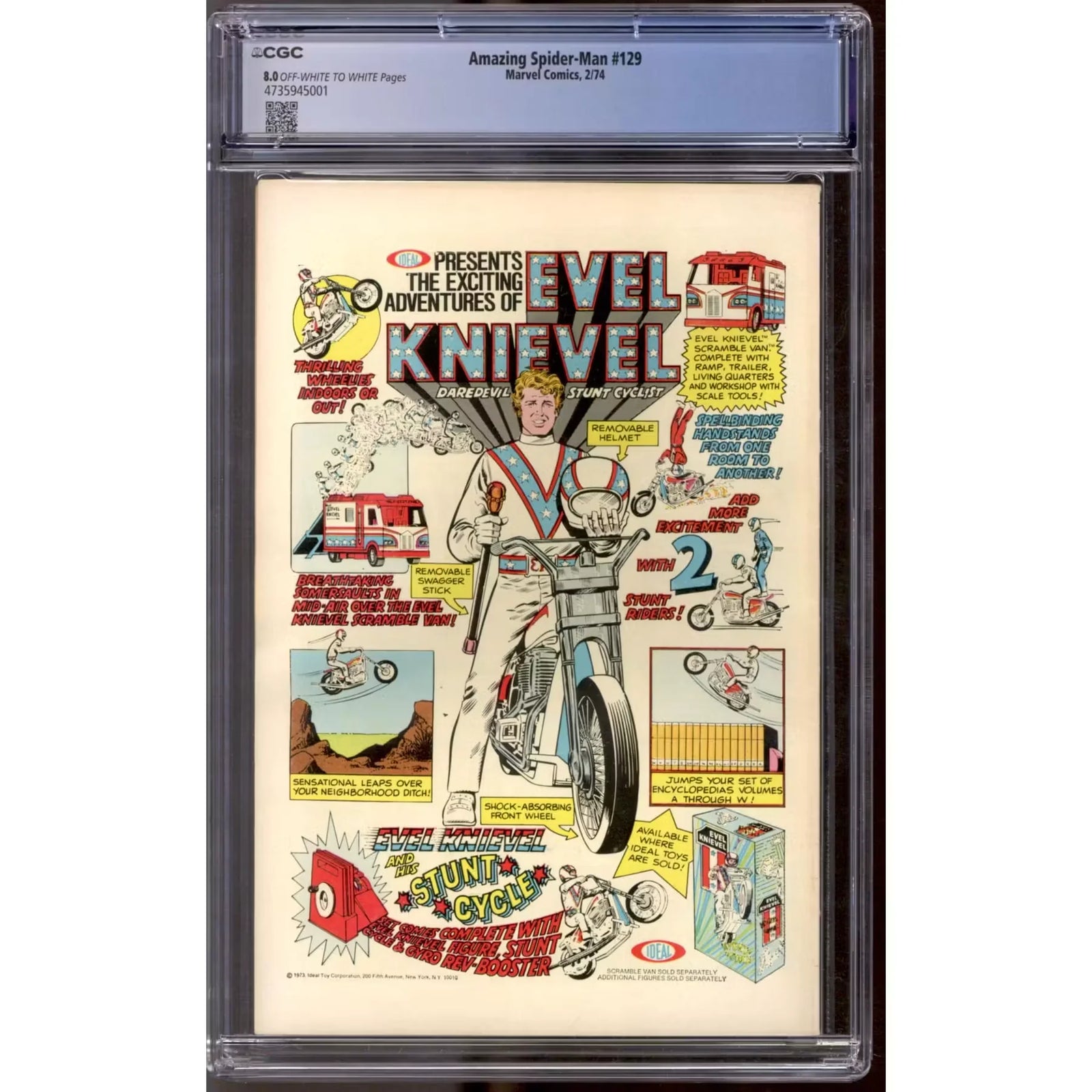 Amazing Spider-Man #129 CGC 8.0 (OW-W) | Historic First Appearance