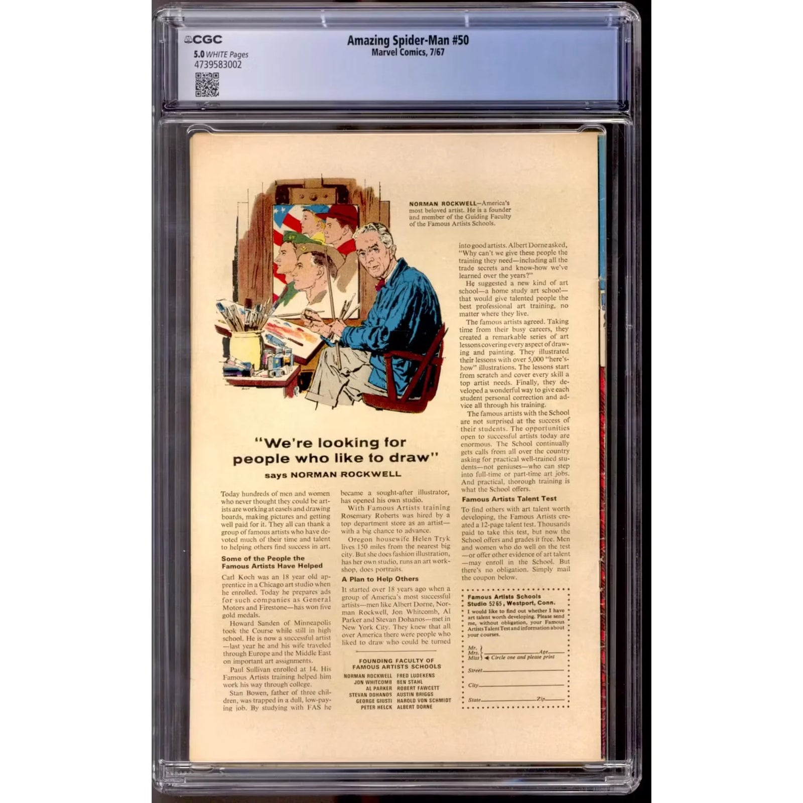 Amazing Spider-Man #50 CGC 5.0 (W) | Graded Comic Book