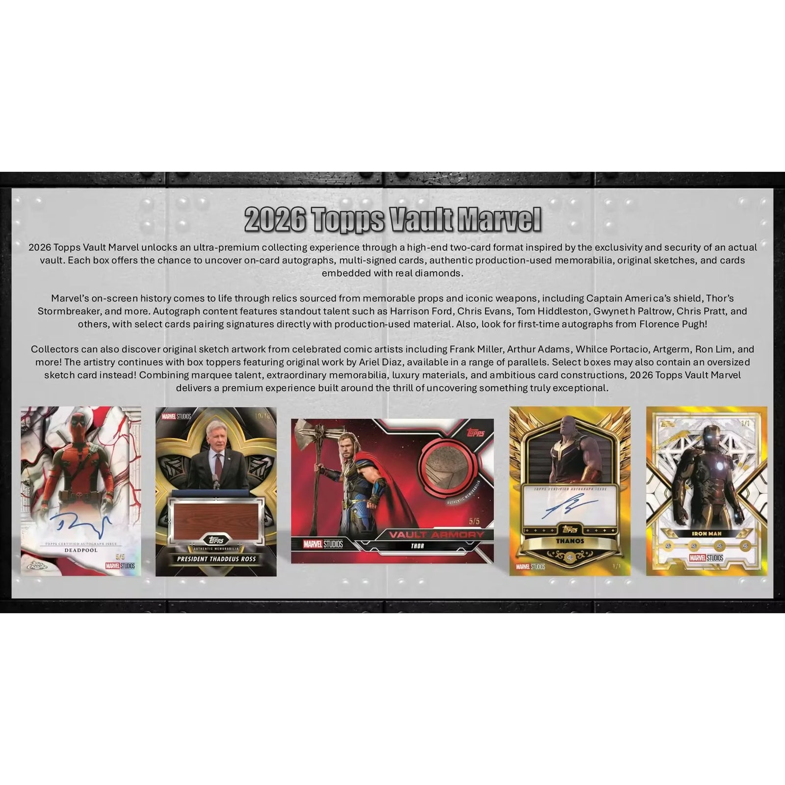 2026 Topps Vault Marvel Hobby 5-Box Case | Presell (Ships Sealed Only)