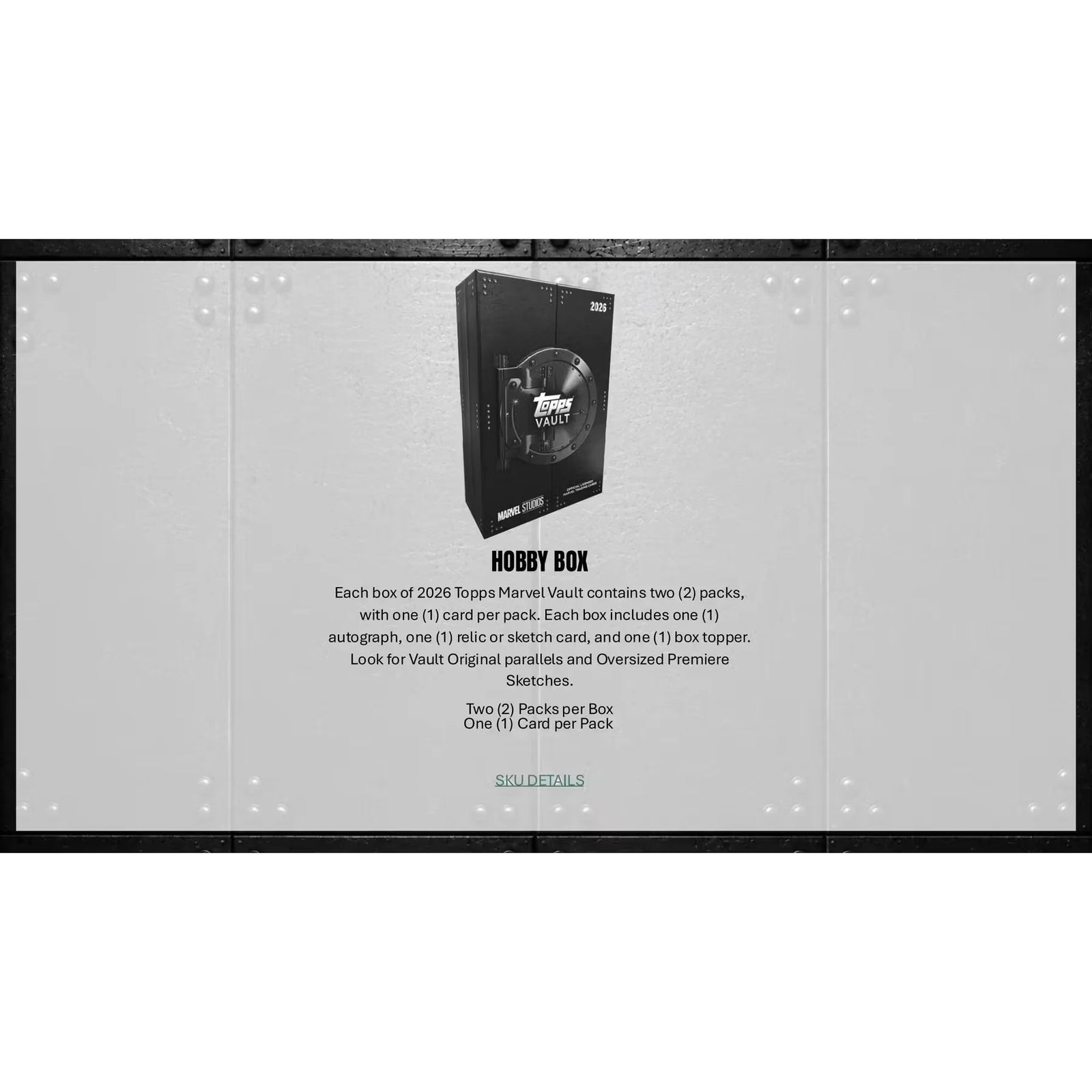 2026 Topps Vault Marvel Hobby 5-Box Case | Presell (Ships Sealed Only)