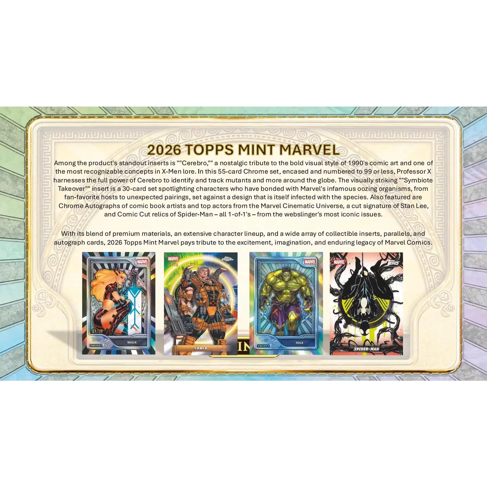 2026 Topps Marvel Mint Hobby Box | Chrome Autographs & Encased Inserts (Ships Sealed Only)