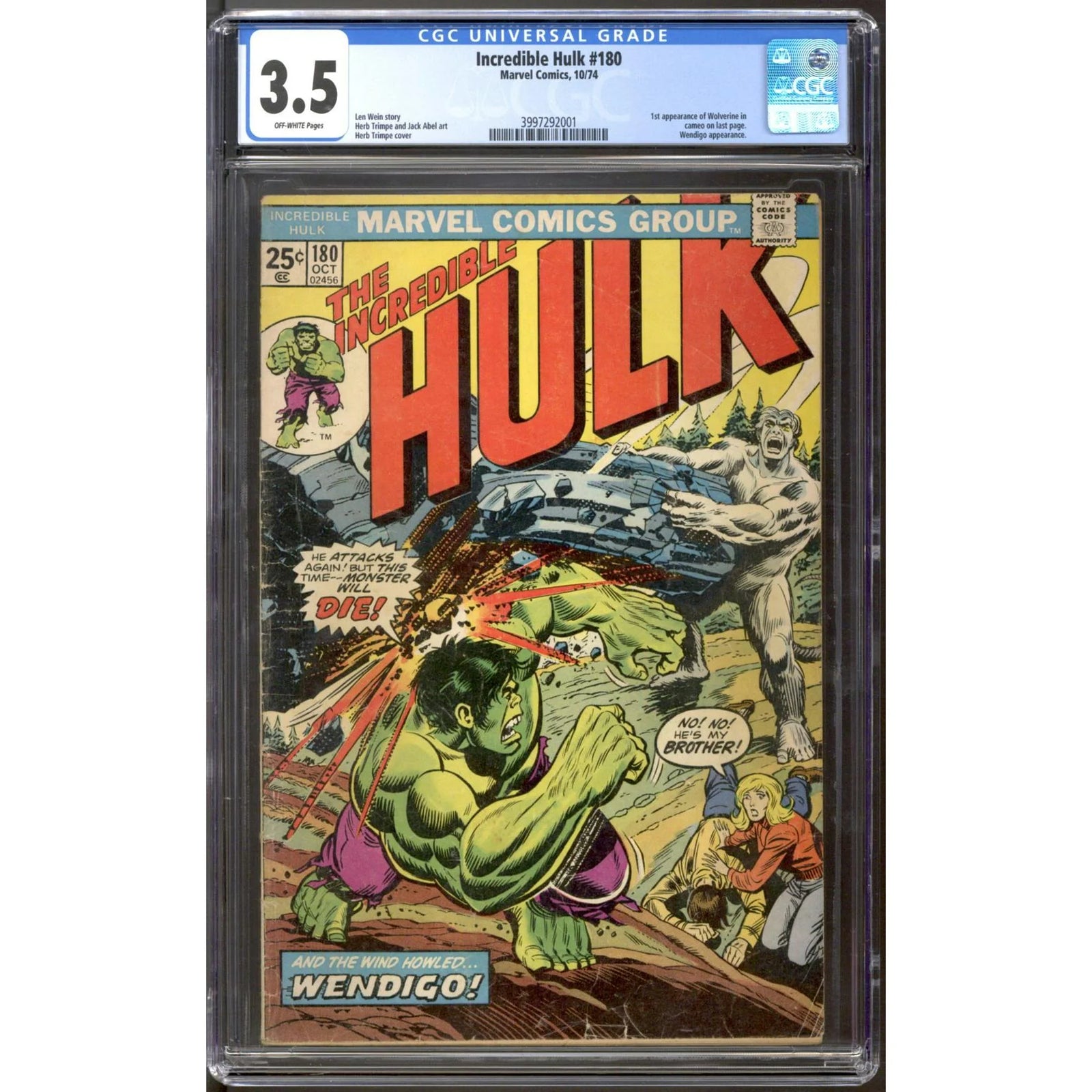Incredible Hulk #180 Comic Book | CGC 3.5 (OW)
