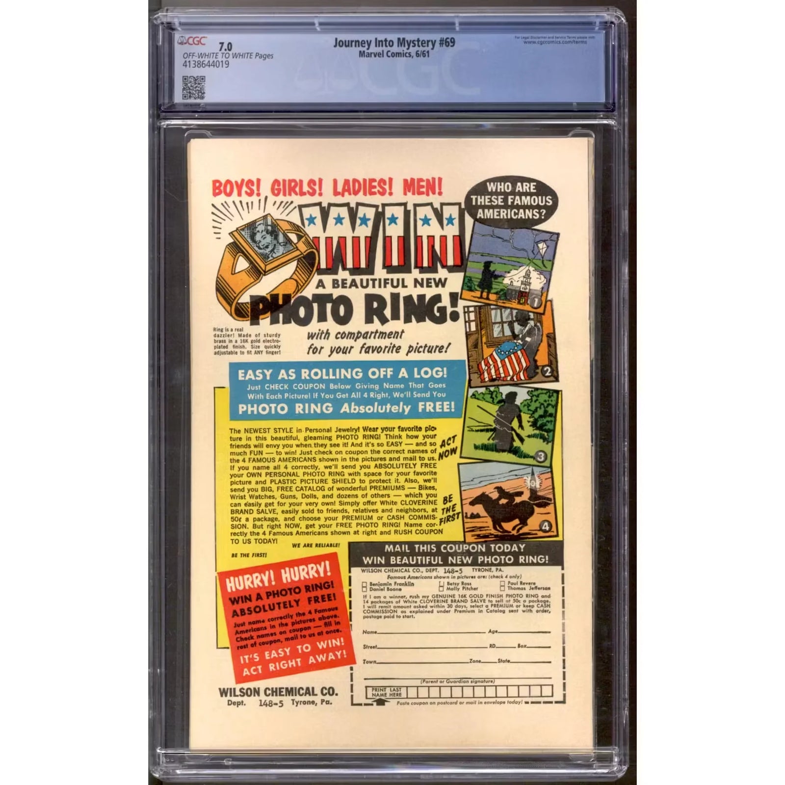 Journey Into Mystery #69 Comic Book | CGC 7.0