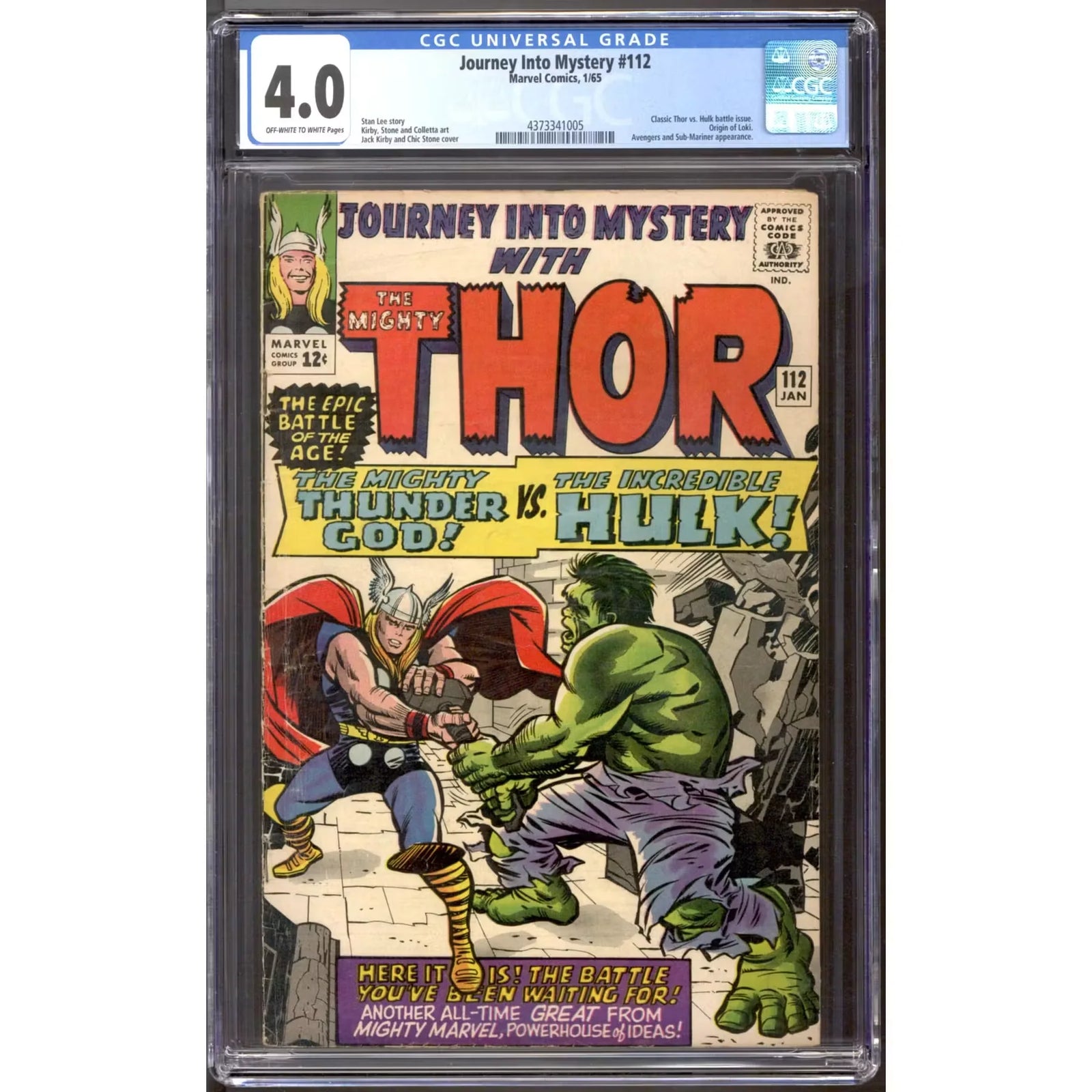 Journey Into Mystery #112 | CGC 4.0 OW-W