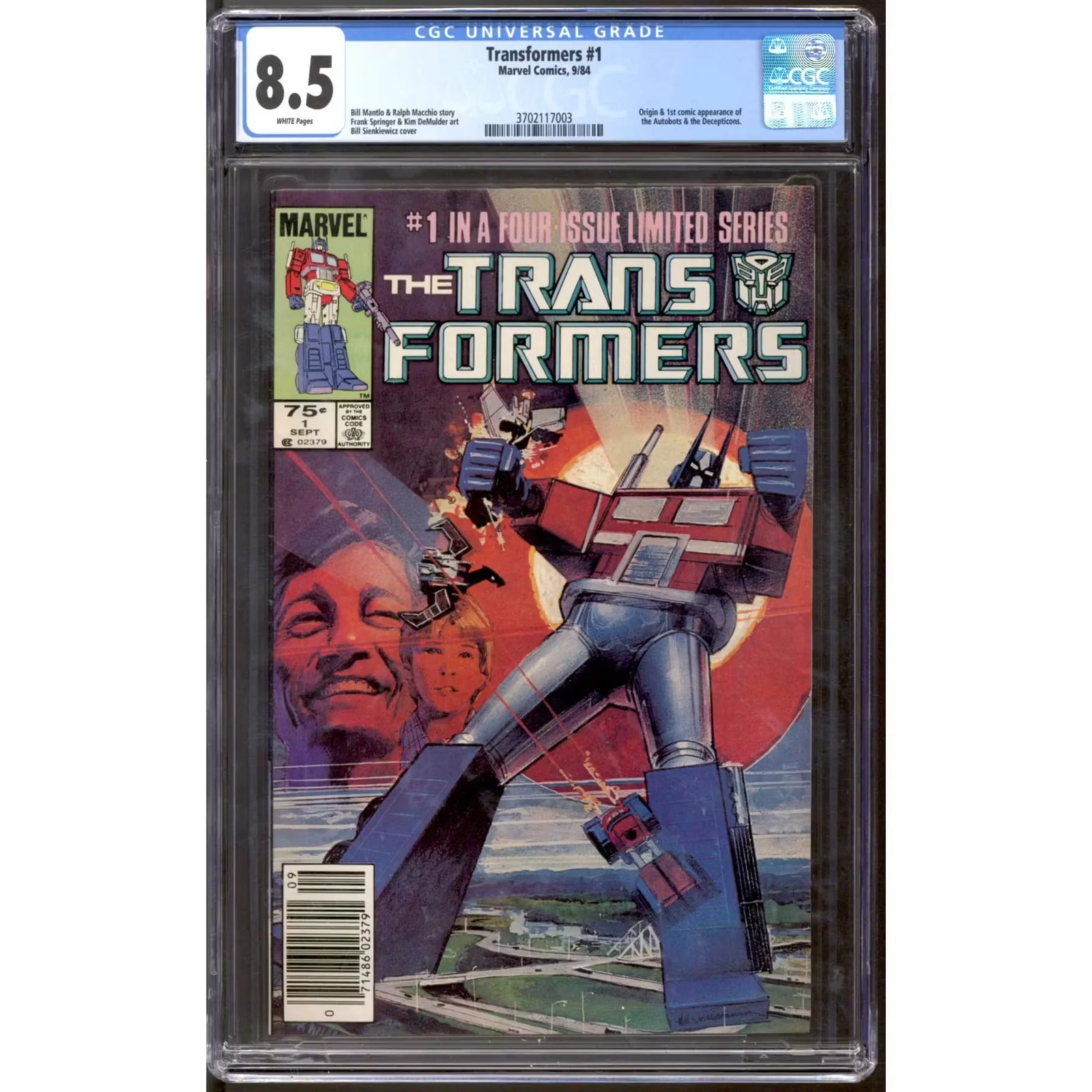 Transformers #1 Newsstand Variant | CGC 8.5