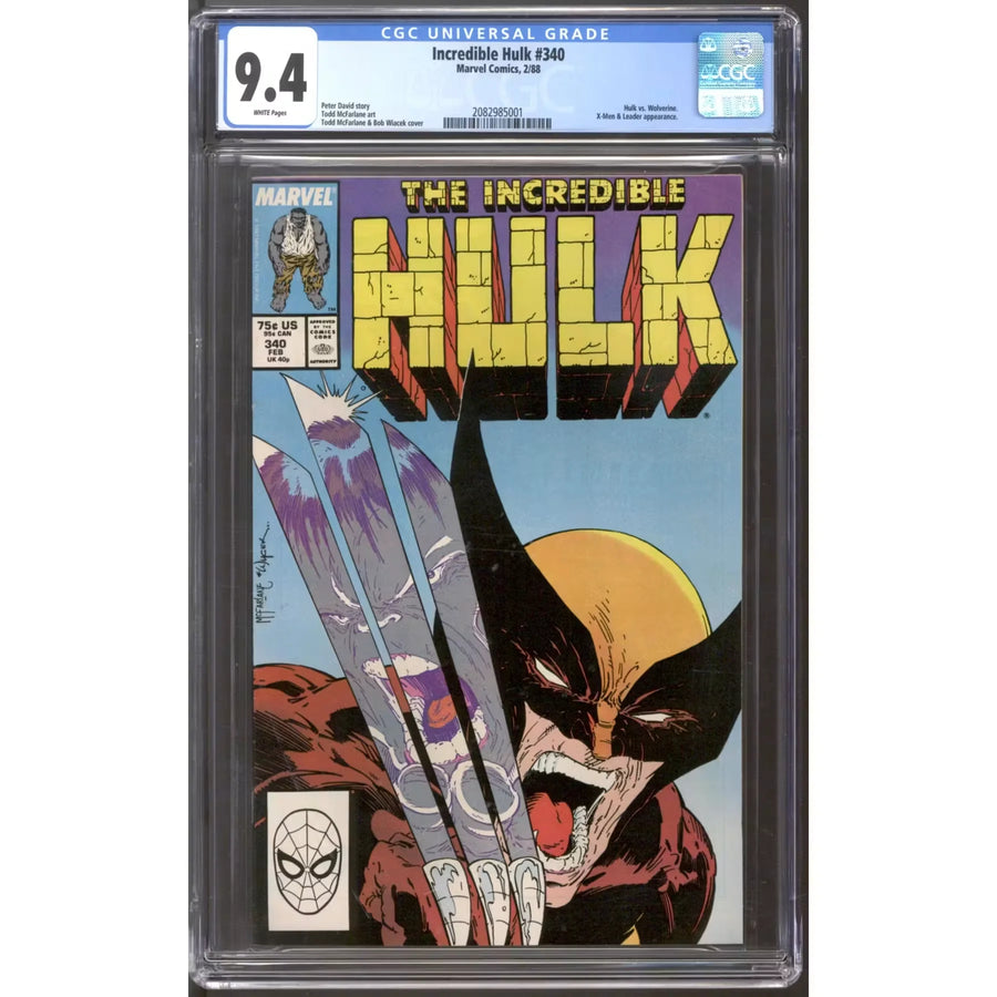 Incredible Hulk #340 CGC 9.4 Newsstand Variant | Todd McFarlane