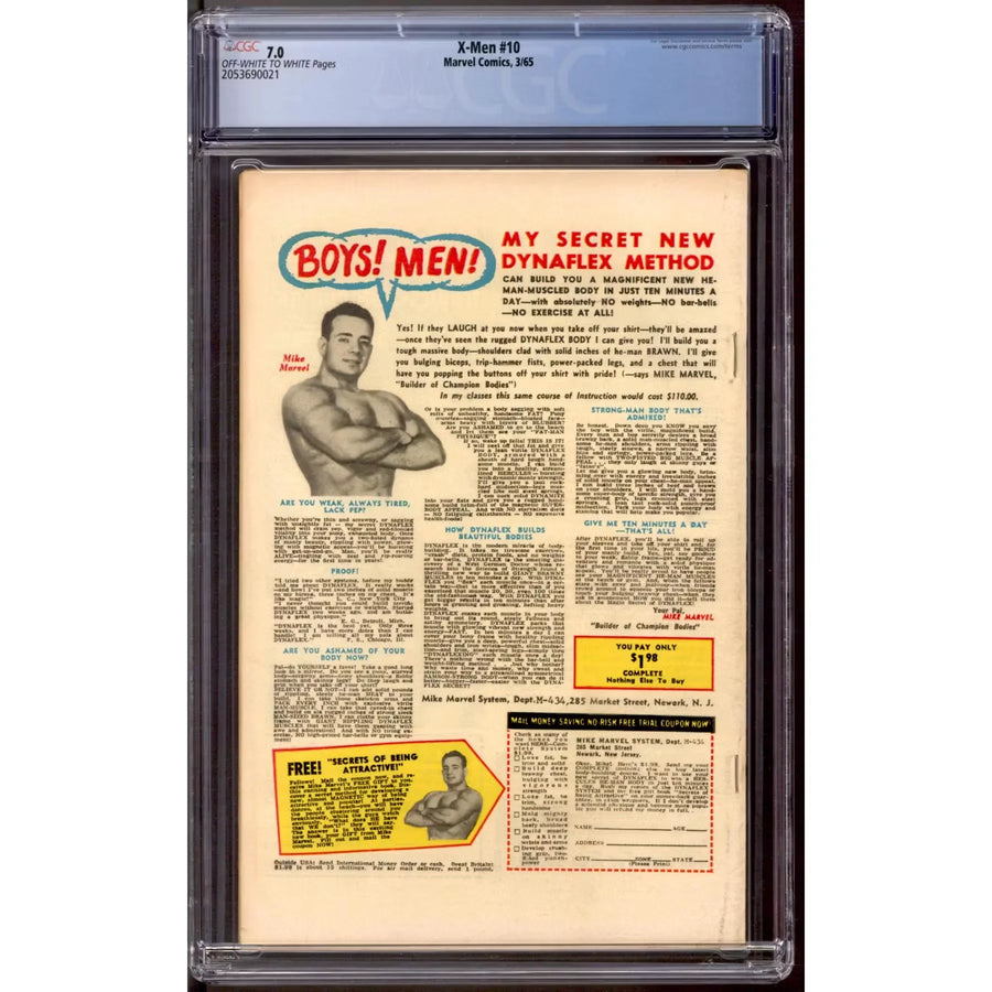 X-Men #10 CGC 7.0 (OW-W) | Classic Marvel Comic