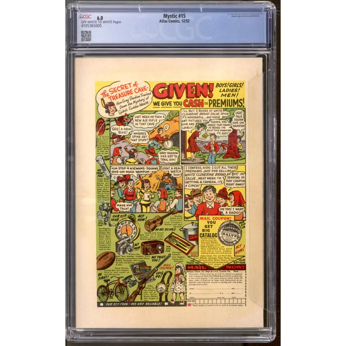 Mystic #15 CGC 6.0 (OW-W) | Golden Age Comic