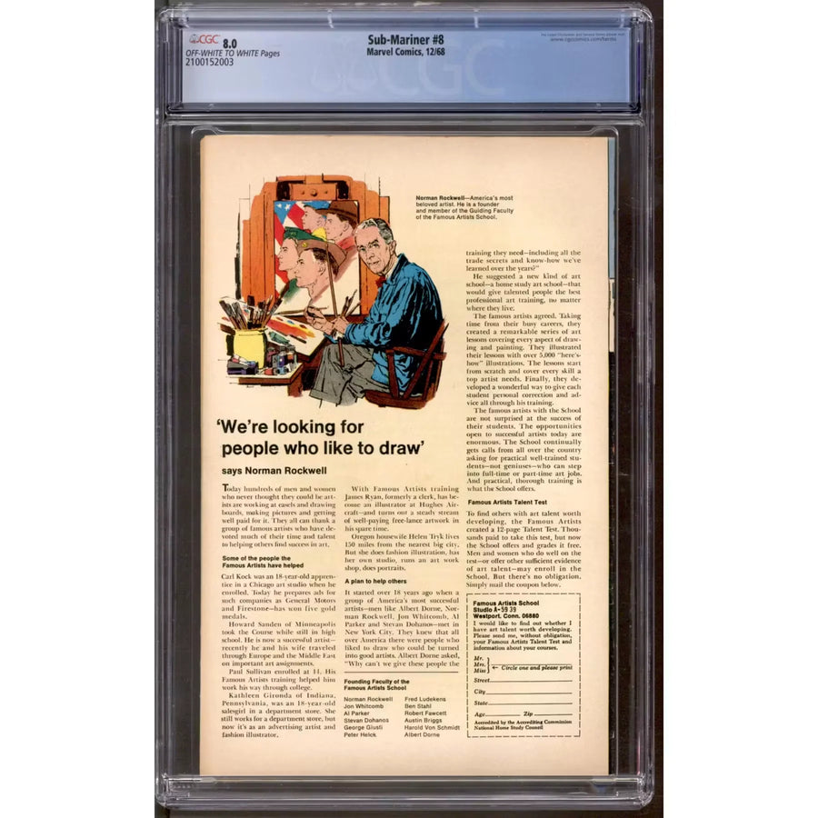 Sub-Mariner #8 | CGC 8.0 OW-W