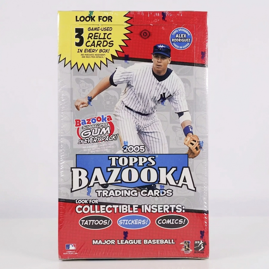 2005 Topps Bazooka Baseball Hobby Box | 24 Packs (Ships Sealed Only)