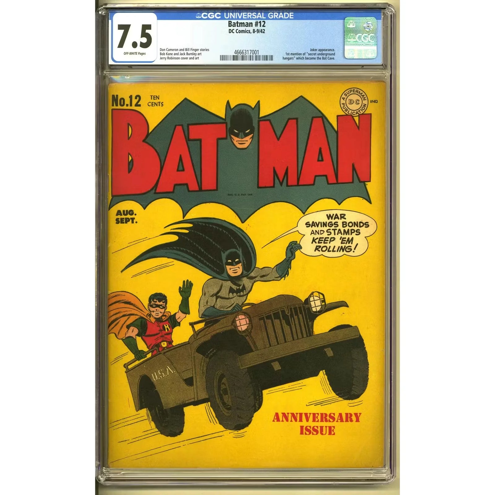 Batman #12 CGC 7.5 (OW) | Vintage DC Comics