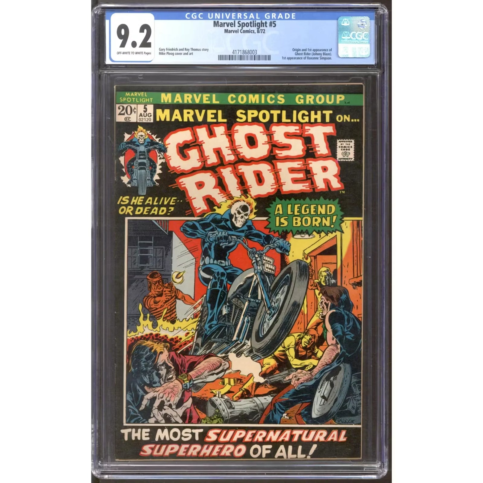 Marvel Spotlight #5 CGC 9.2 (OW-W) | First Ghost Rider Appearance