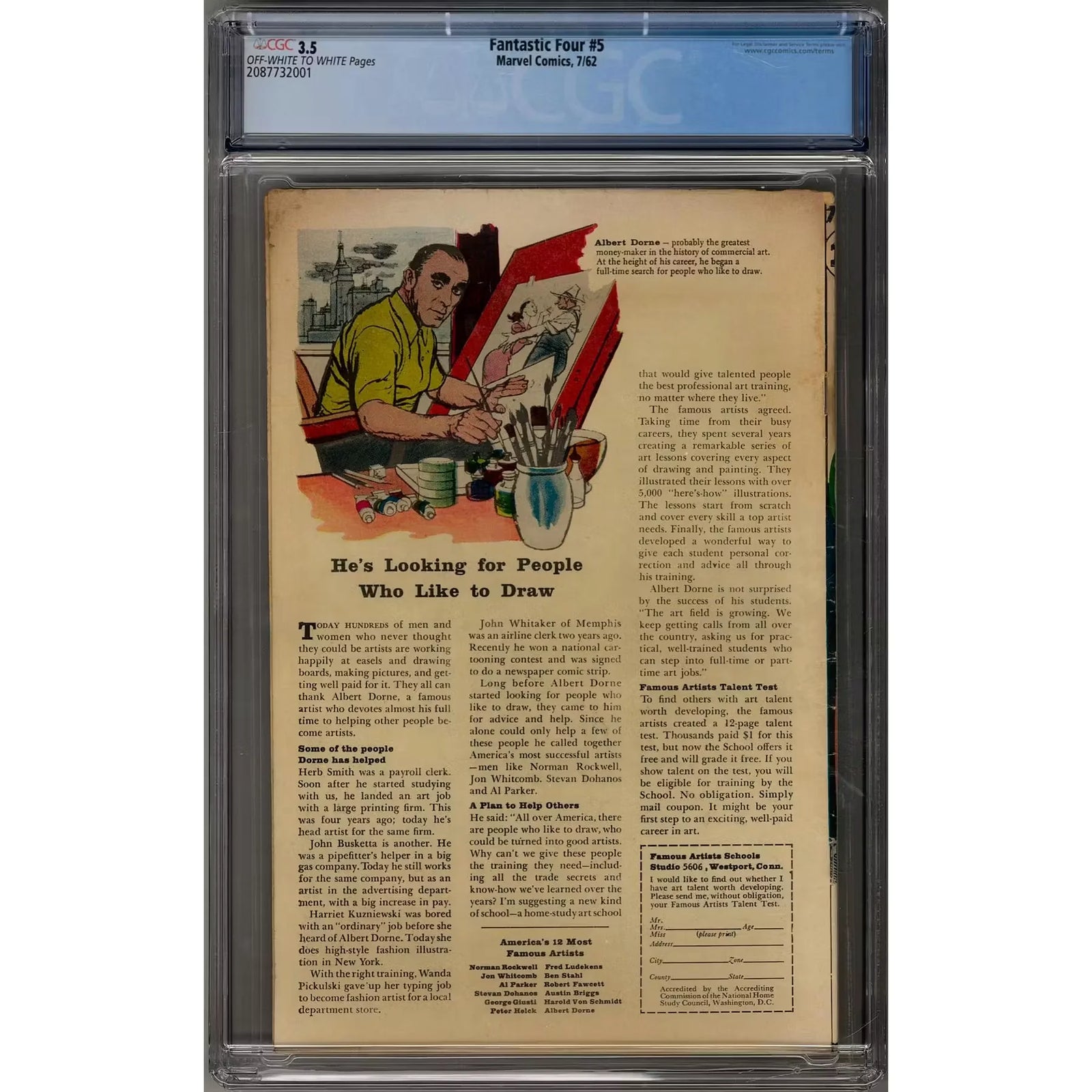 Fantastic Four #5 CGC 3.5 (OW-W) | First Doctor Doom