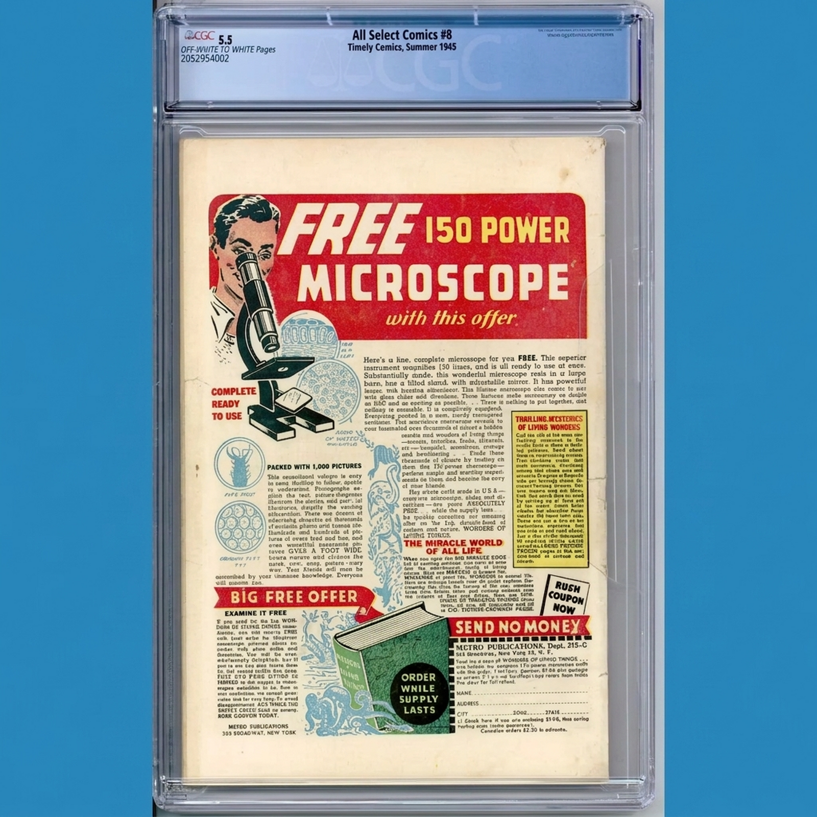 All Select Comics #8 CGC 5.5 (OW-W) | 1945