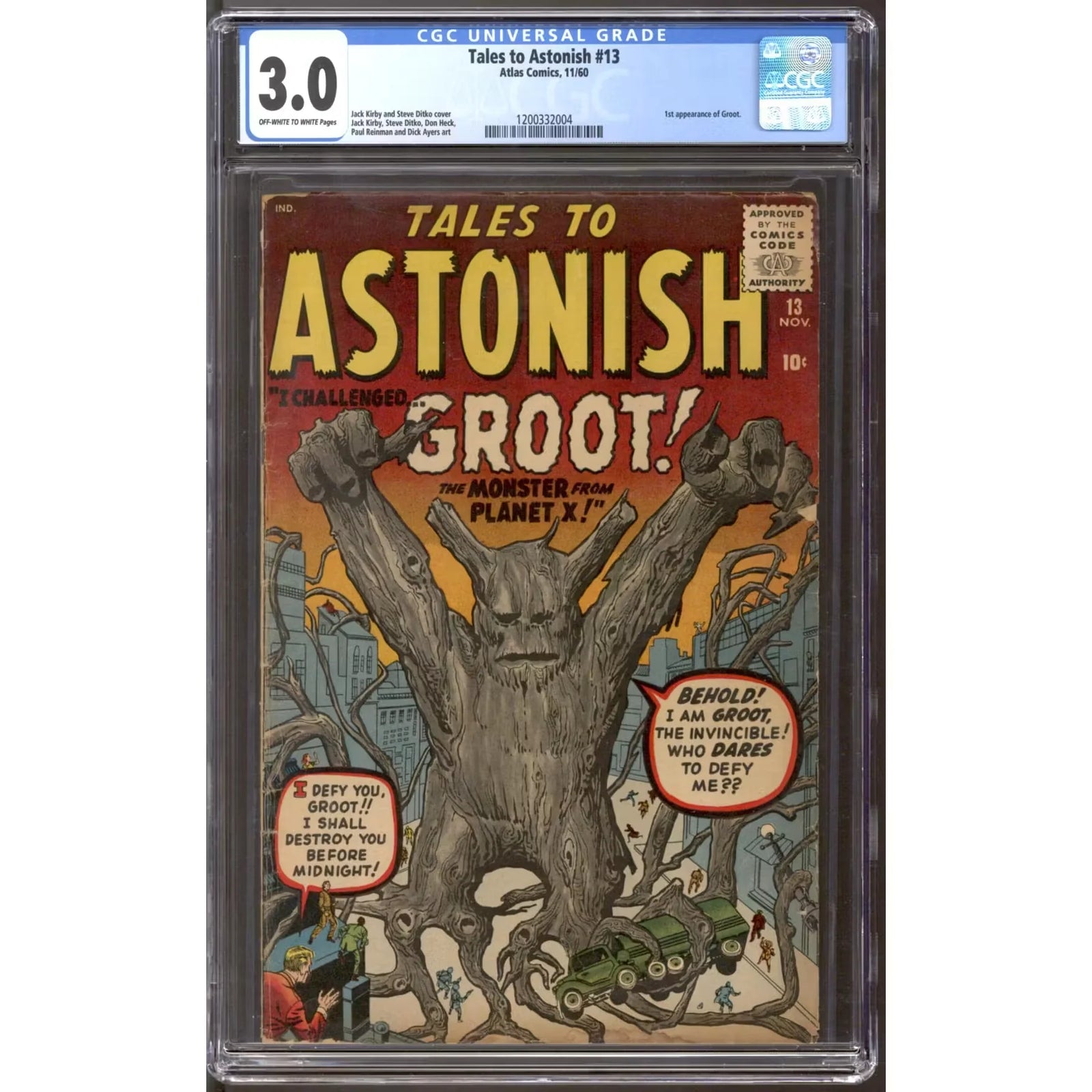 Tales to Astonish #13 CGC 3.0 (OW-W) | Hulk Key Issue