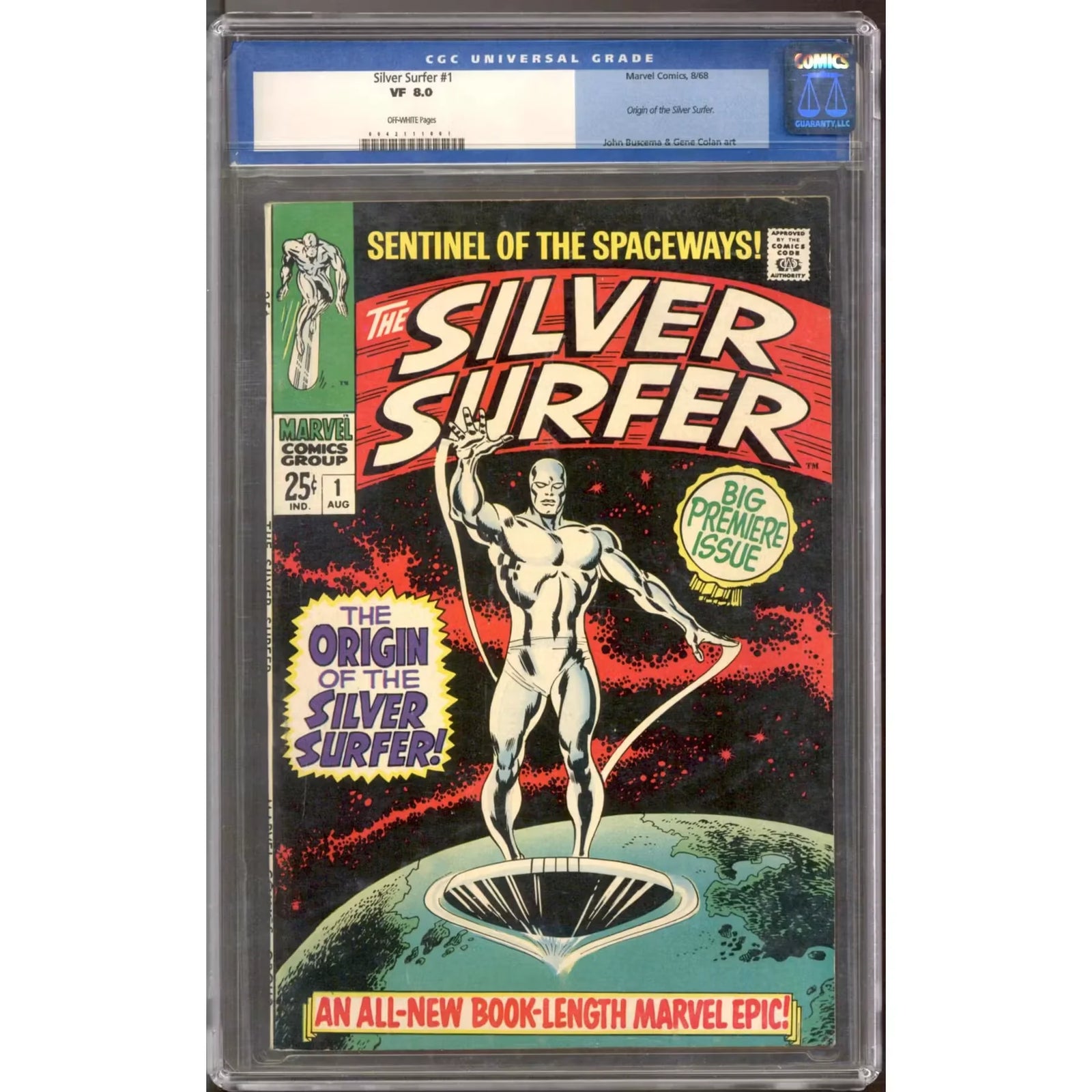 Silver Surfer #1 CGC 8.0 (OW) | Origin of the Silver Surfer