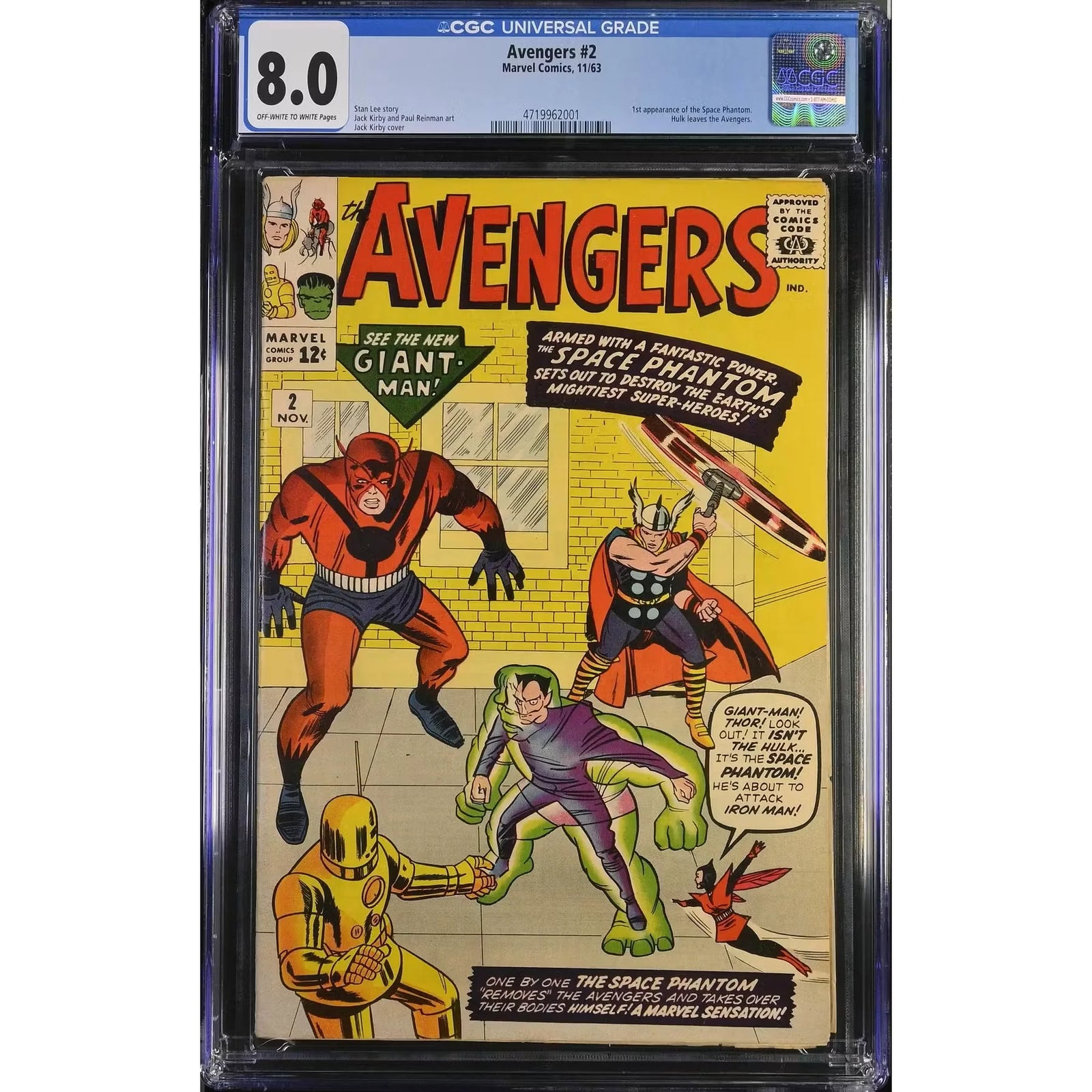 Avengers #2 CGC 8.0 (OW-W) | Vintage Marvel Comic