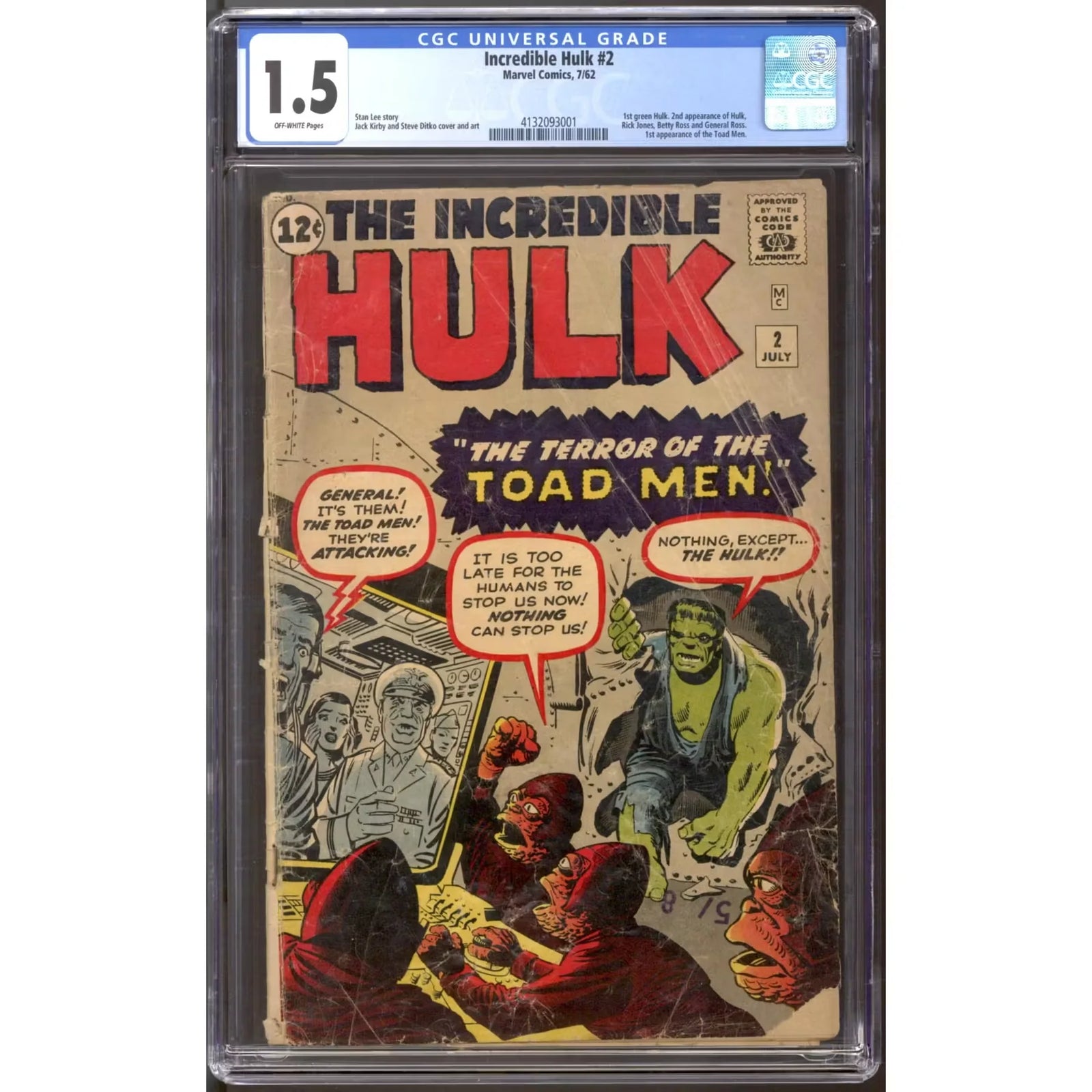 Incredible Hulk #2 CGC 1.5 (OW) | Vintage Marvel