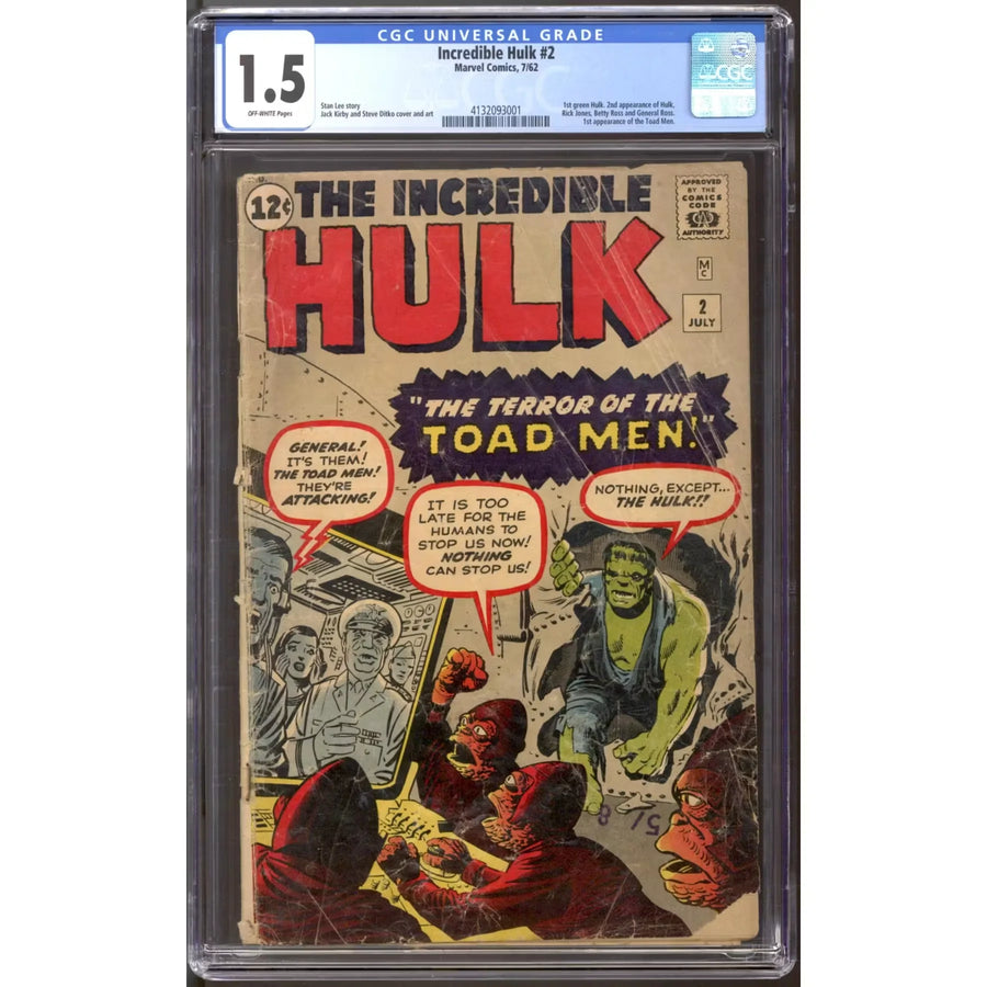 Incredible Hulk #2 CGC 1.5 (OW) | Vintage Marvel