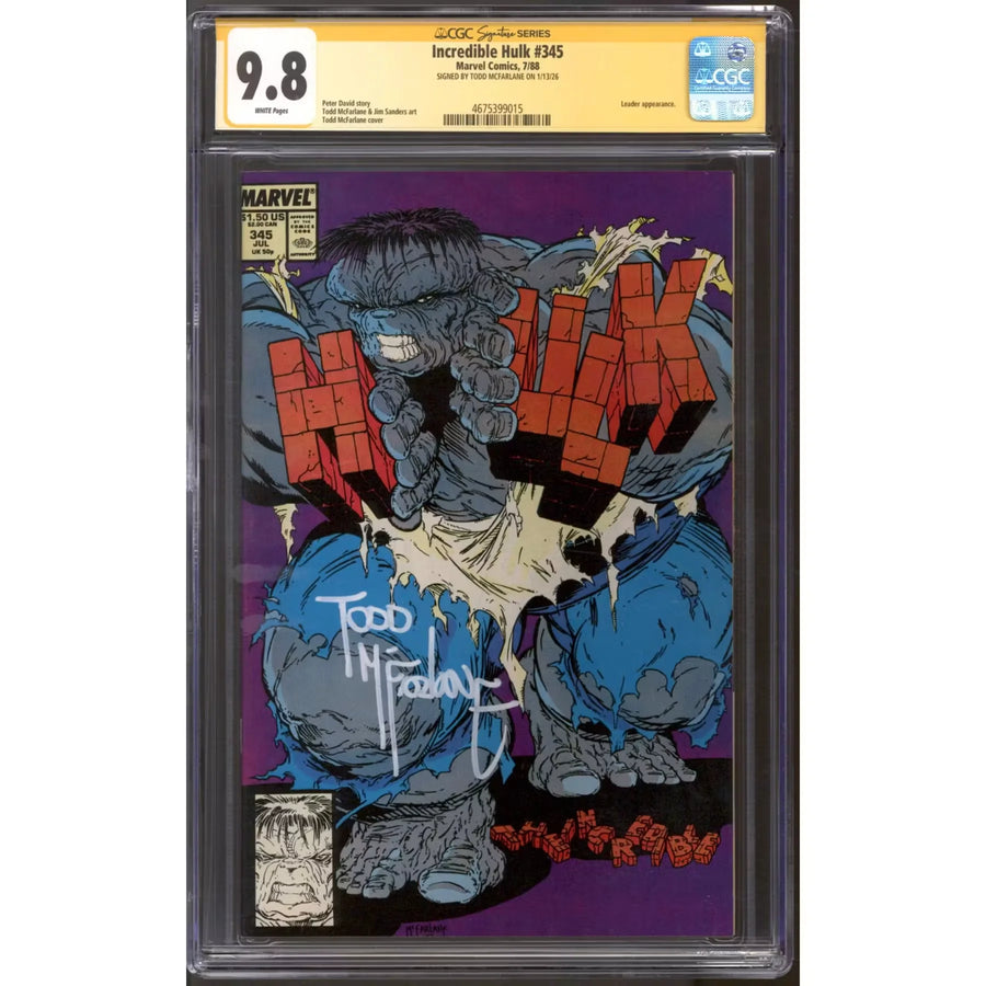 Incredible Hulk #345 CGC 9.8 | Todd McFarlane Signature Series