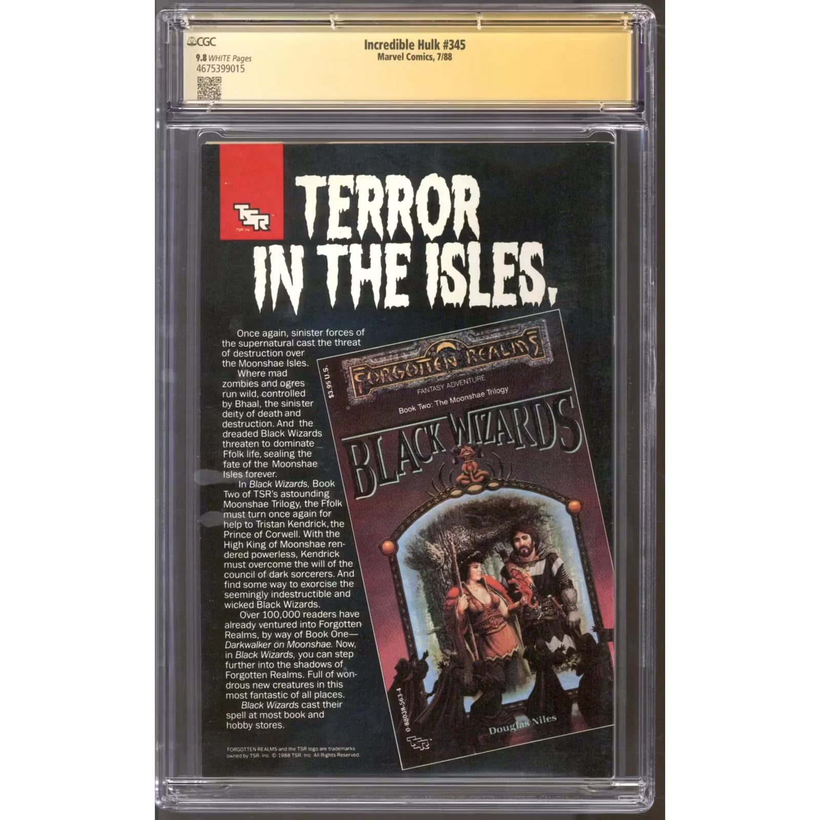 Incredible Hulk #345 CGC 9.8 | Todd McFarlane Signature Series