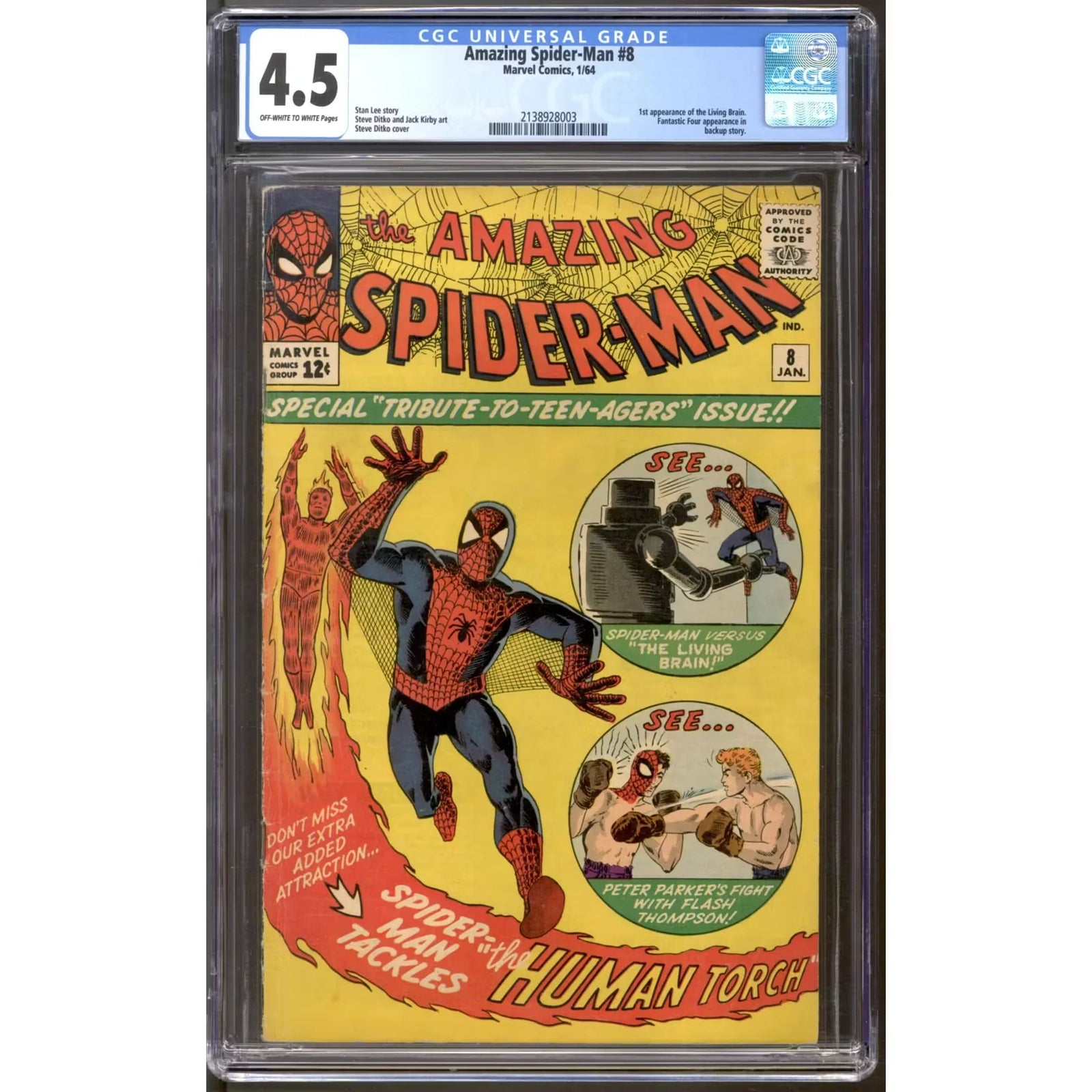 Amazing Spider-Man #8 CGC 4.5 (OW-W) | Vintage Marvel