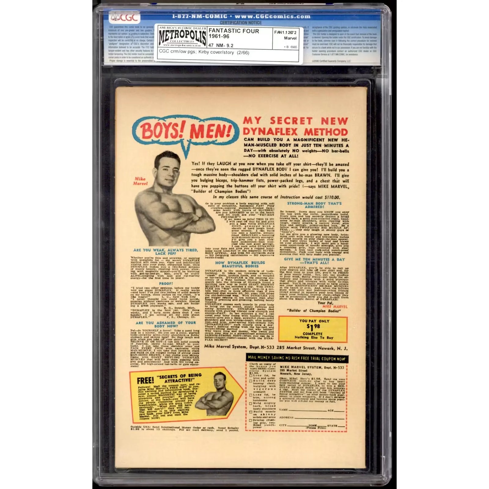 Fantastic Four #47 CGC 9.2 (C-OW) | Silver Age Marvel
