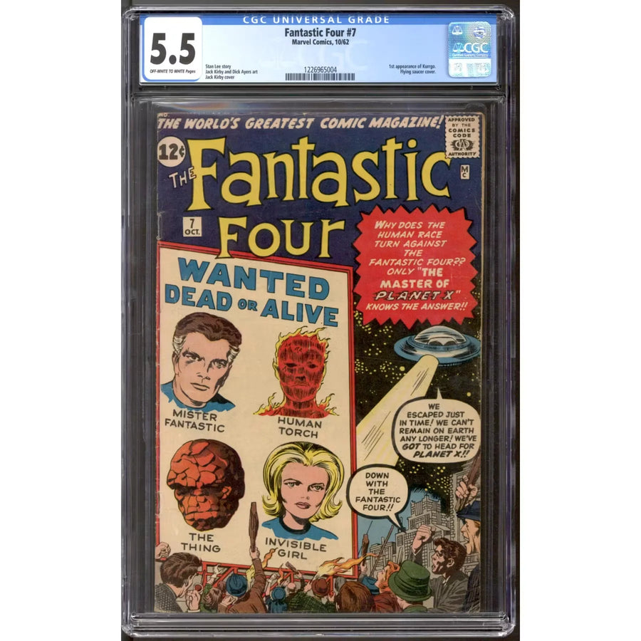 Fantastic Four #7 CGC 5.5 (OW-W) | Graded Comic