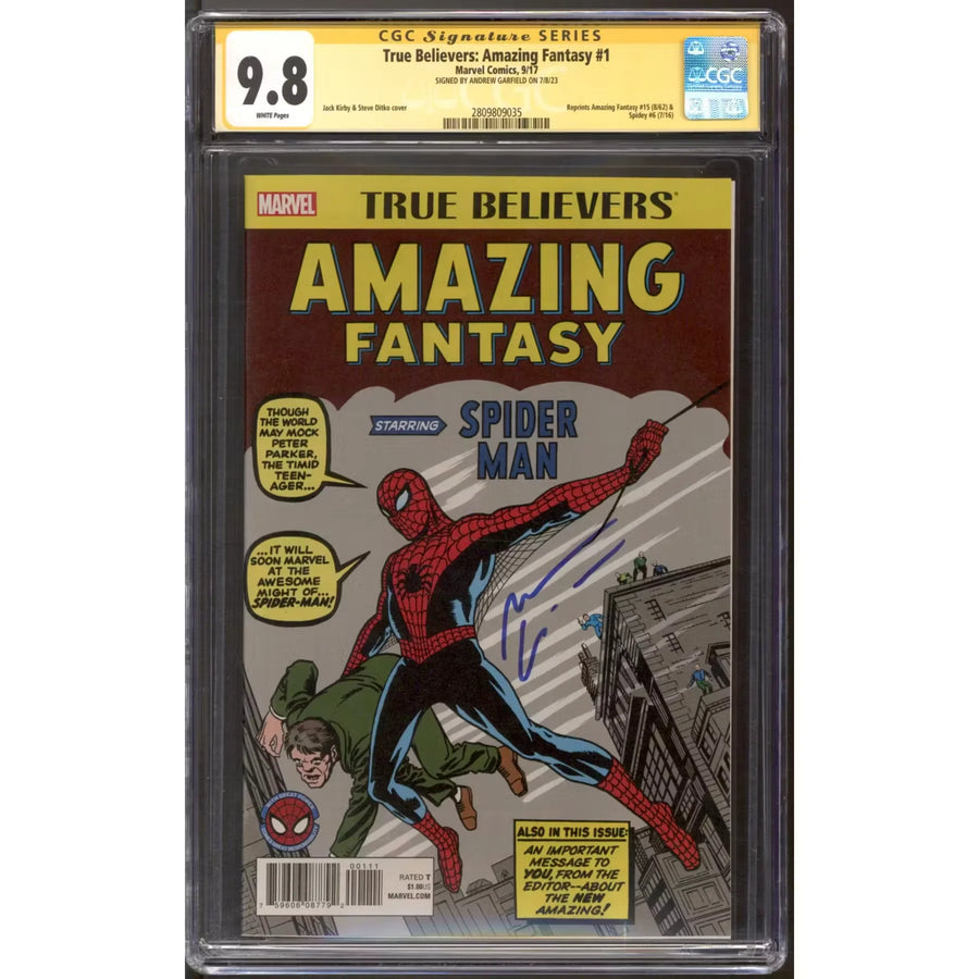 Amazing Fantasy #1 CGC 9.8 Andrew Garfield Signature Series