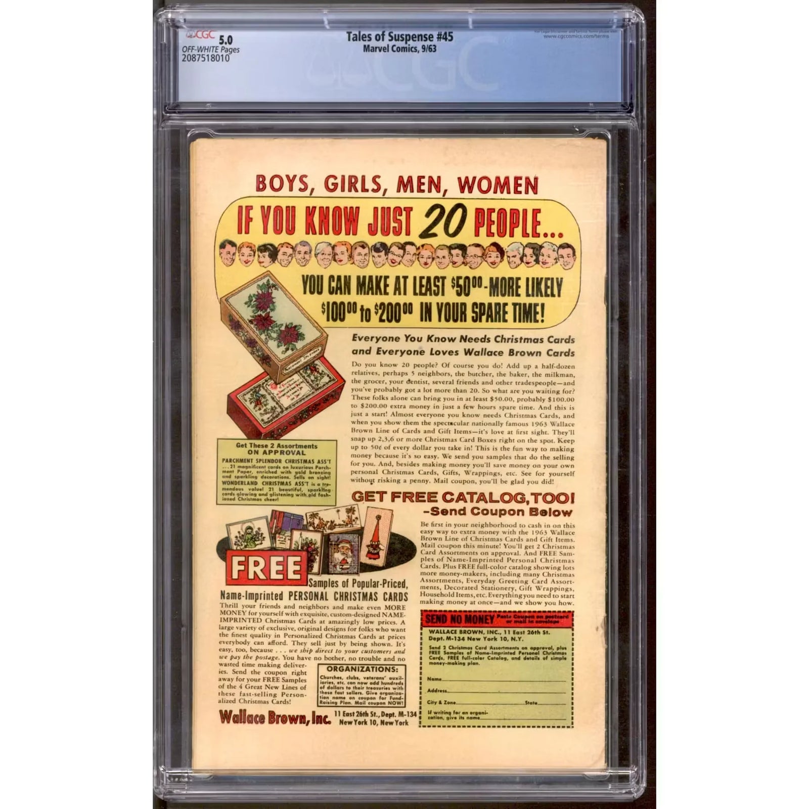 Tales of Suspense #45 CGC 5.0 (OW) | First Appearance Happy Hogan