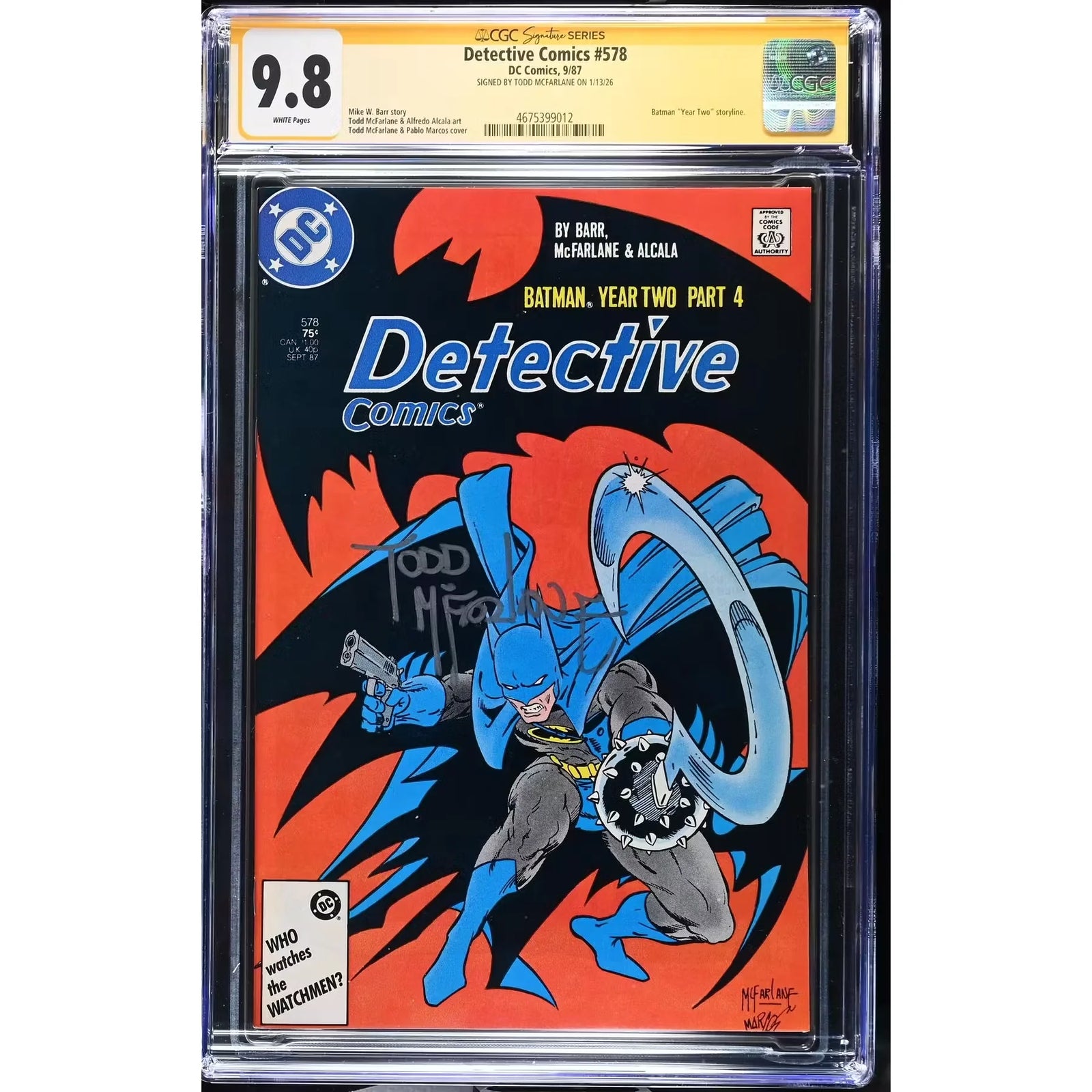 Detective Comics #578 CGC 9.8 (W) | Graded Comic Book