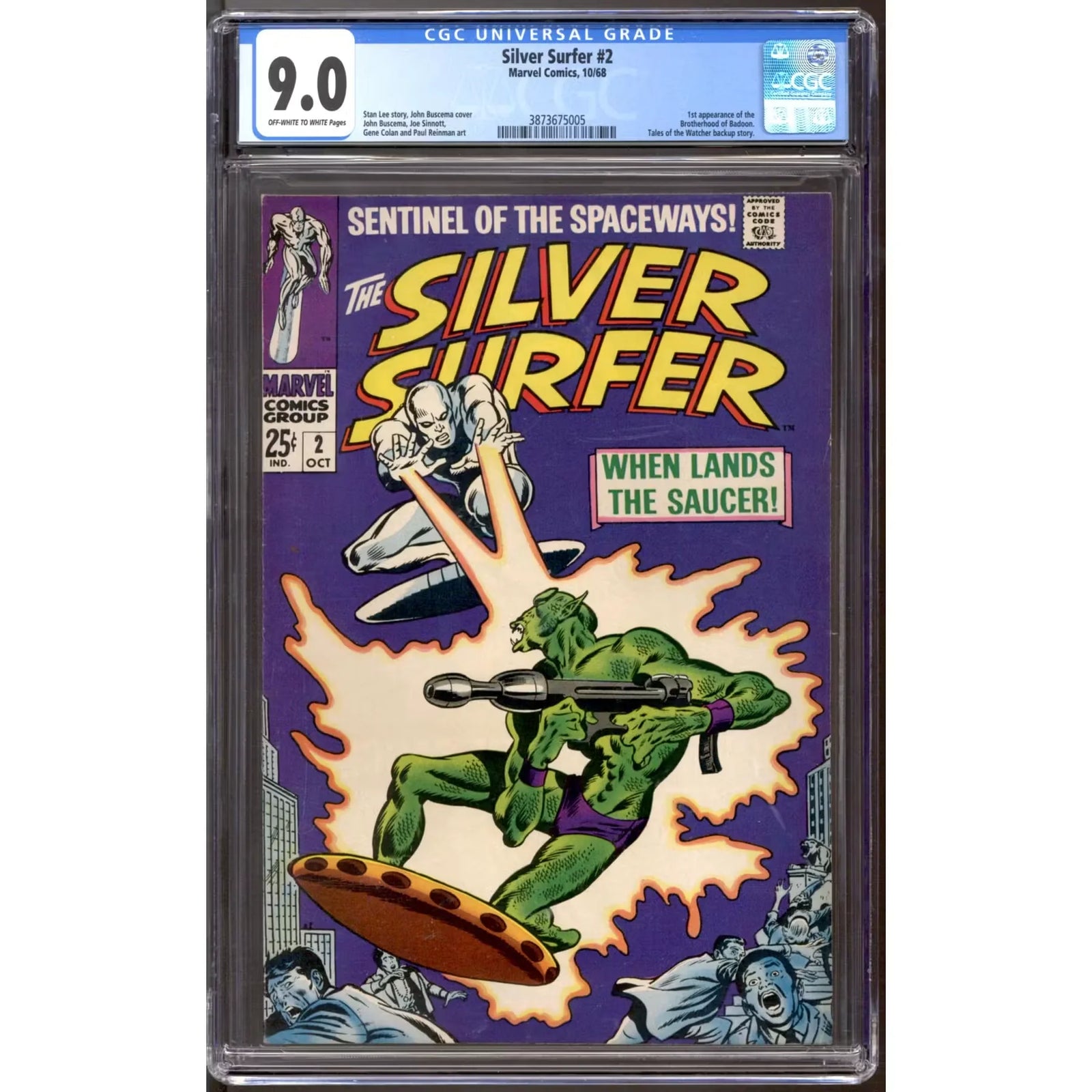 Silver Surfer #2 CGC 9.0 (OW-W) | Graded Comic Book