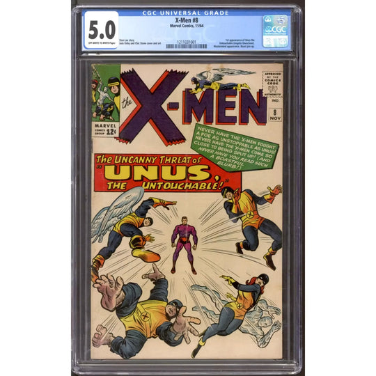 X-Men #8 CGC 5.0 (OW-W) | Vintage Comic Book