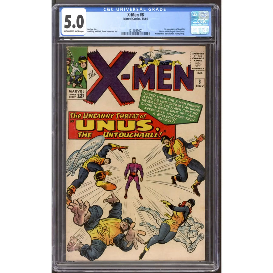 X-Men #8 CGC 5.0 (OW-W) | Vintage Comic Book