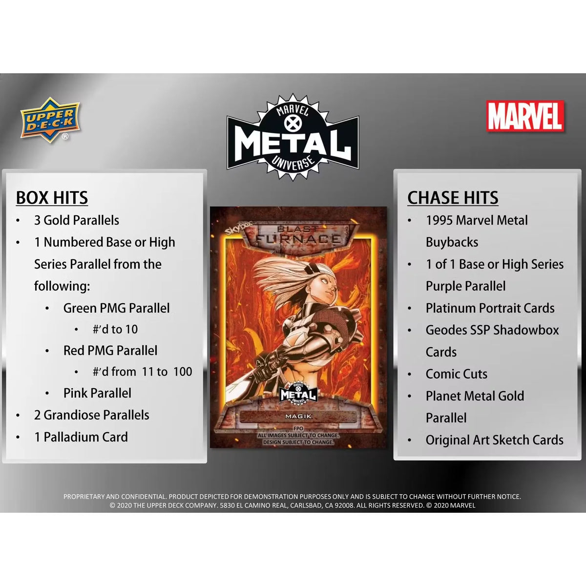 2021 Upper Deck Marvel X-Men Metal Universe Cards Hobby Box - D2 | P4218726