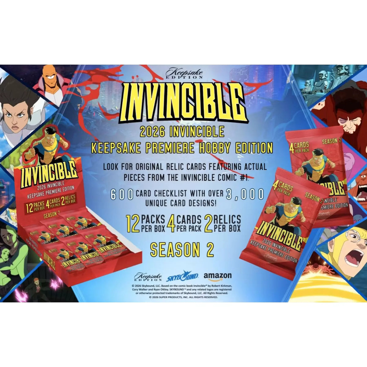 2026 Keepsake Invincible Season 2 Premiere Hobby Box | Presell | P4301444