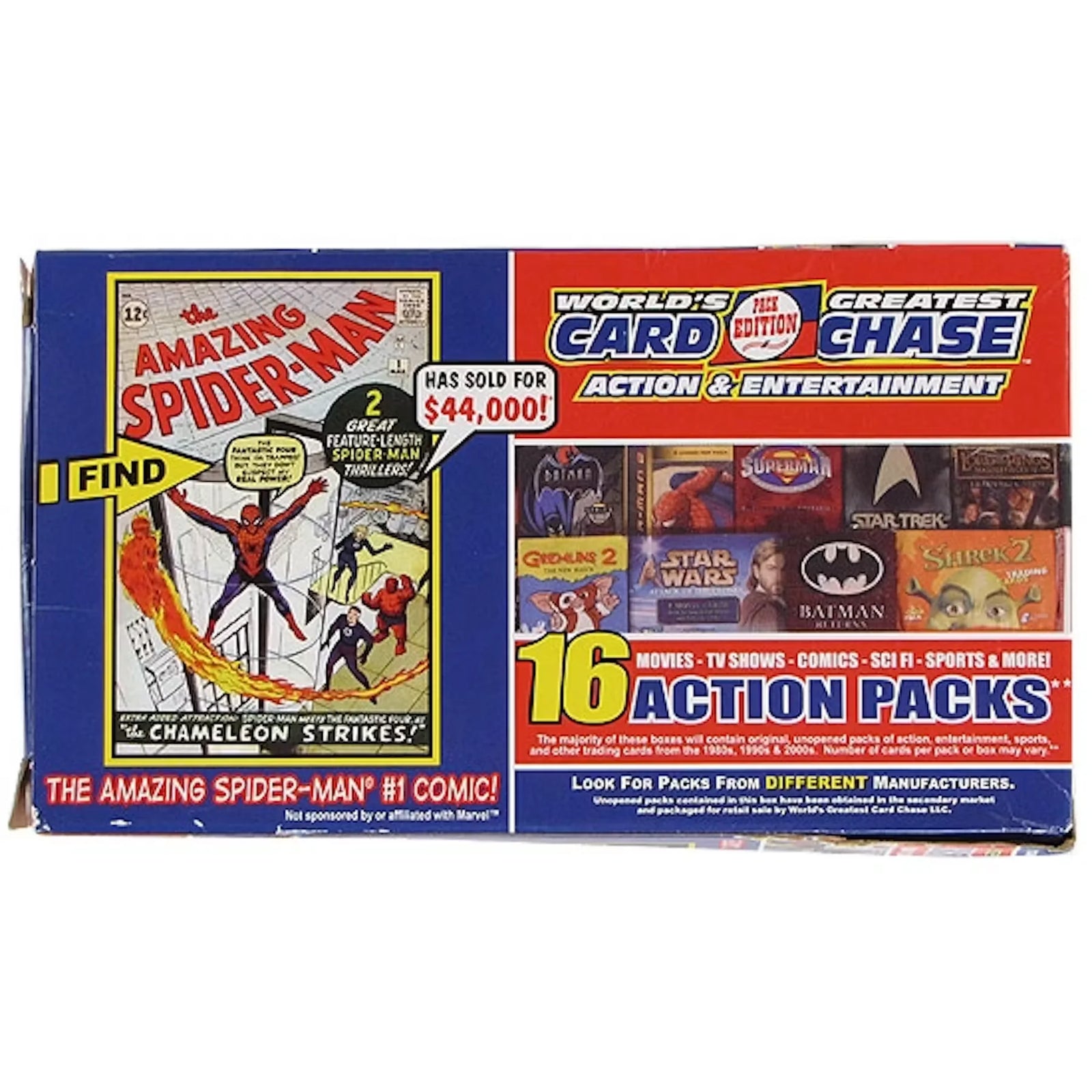 2009 World's Greatest Card Chase Entertainment Box | 16 Action Packs (Ships Sealed Only)