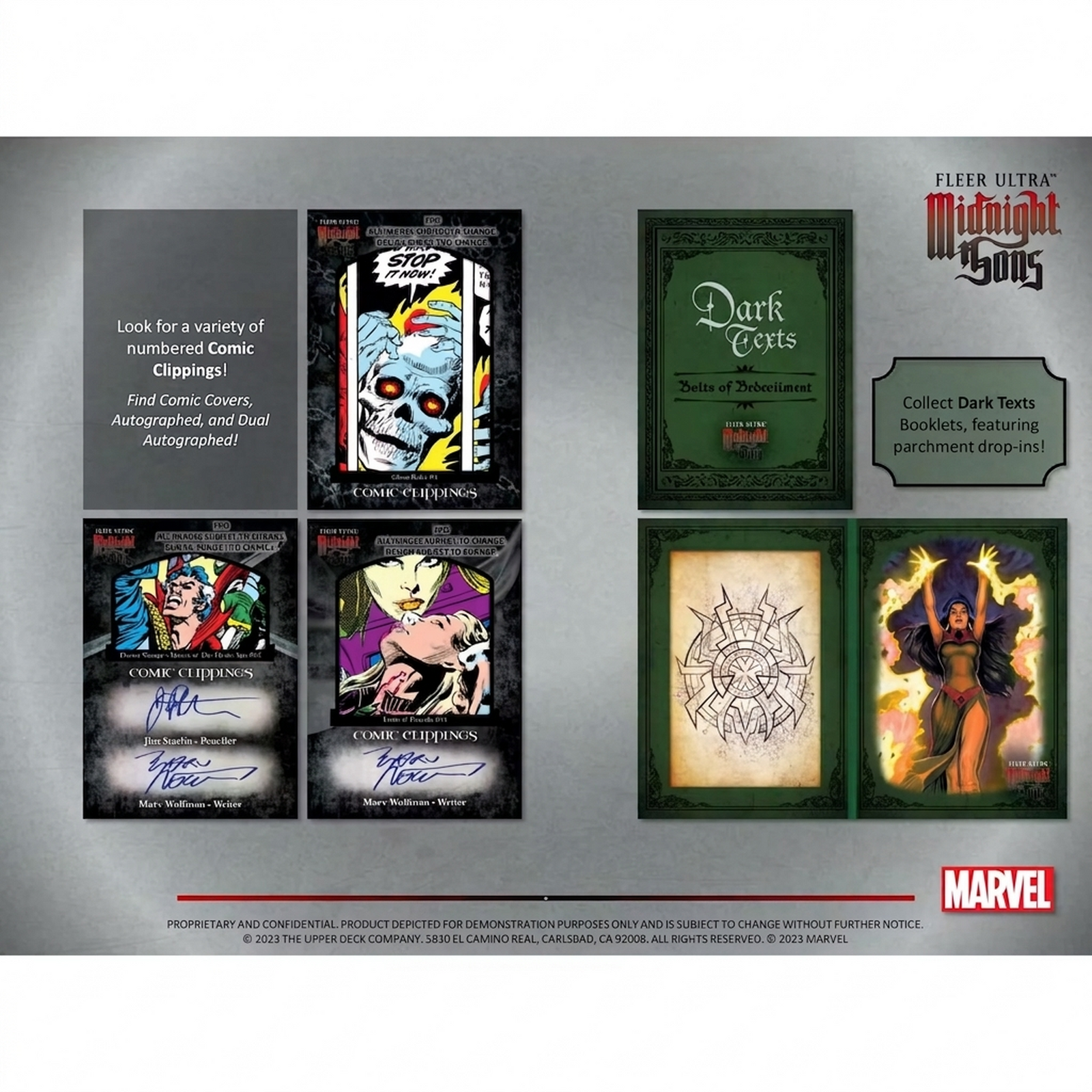 Marvel Fleer Ultra Midnight Sons Trading Cards Hobby Box (2023 Upper Deck) (Ships Sealed Only) - D2