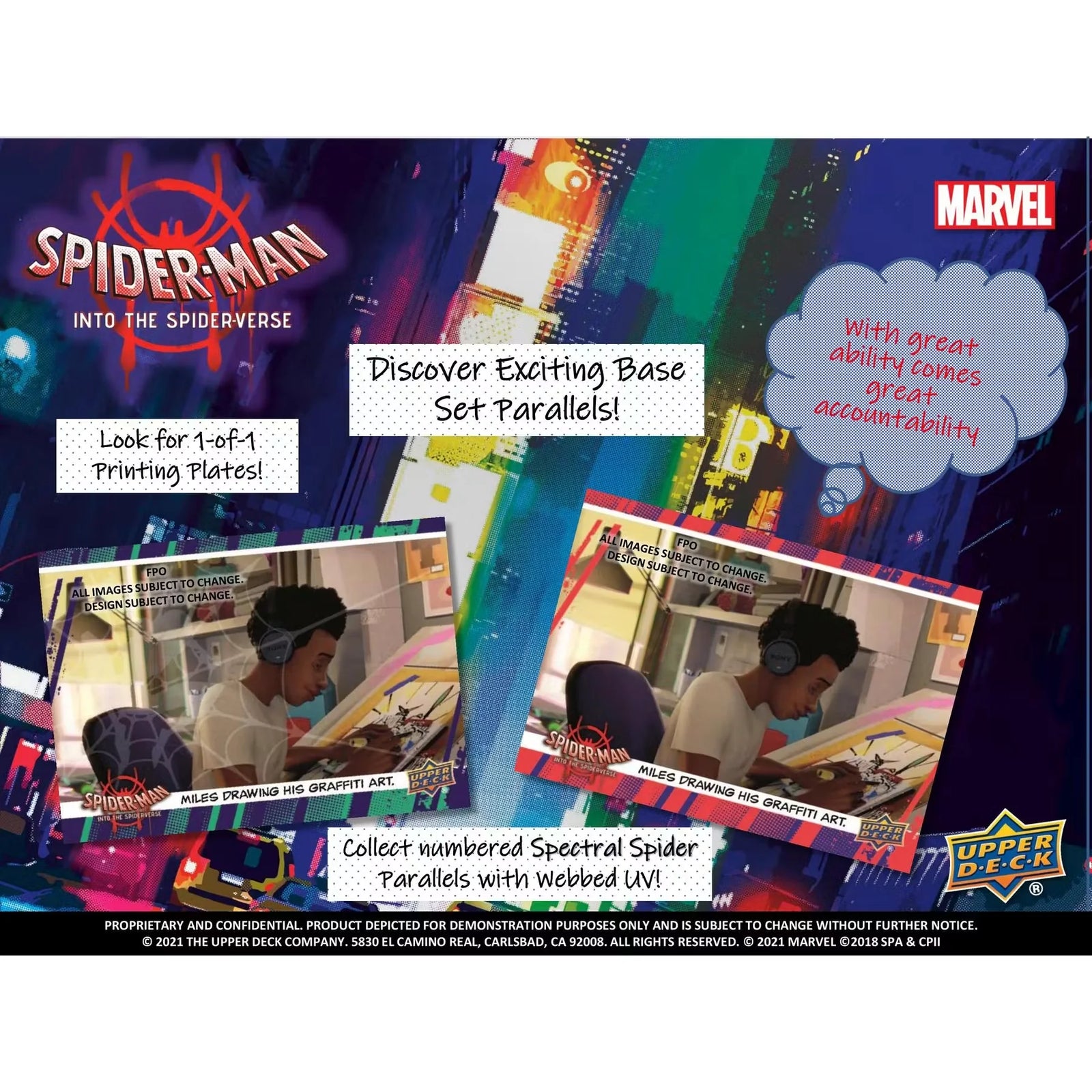 Spider-Man Into the Spider-Verse Trading Cards Hobby Box | 2022 Upper Deck (Ships Sealed Only)