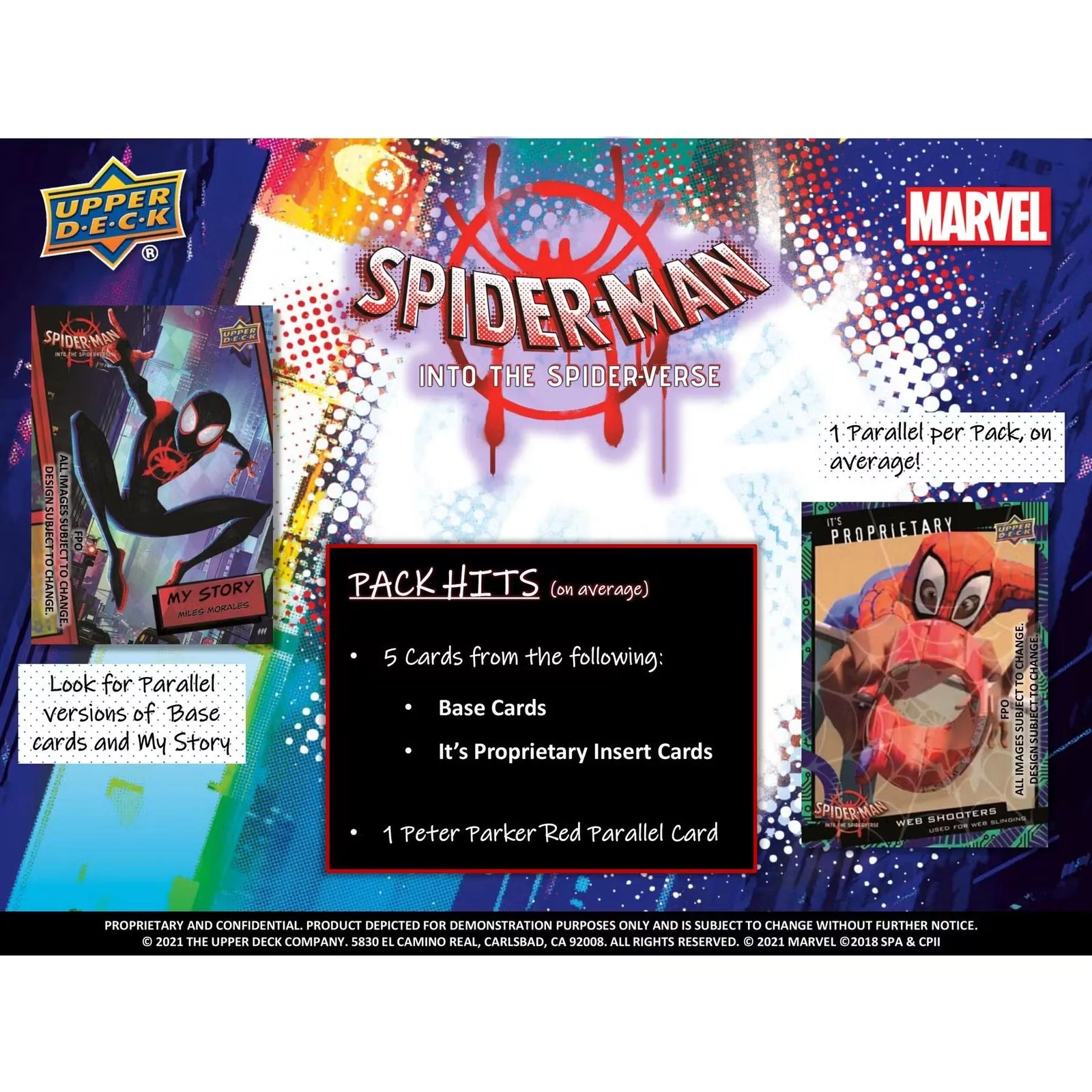 Spider-Man Into the Spider-Verse Trading Cards Hobby Box | 2022 Upper Deck (Ships Sealed Only)