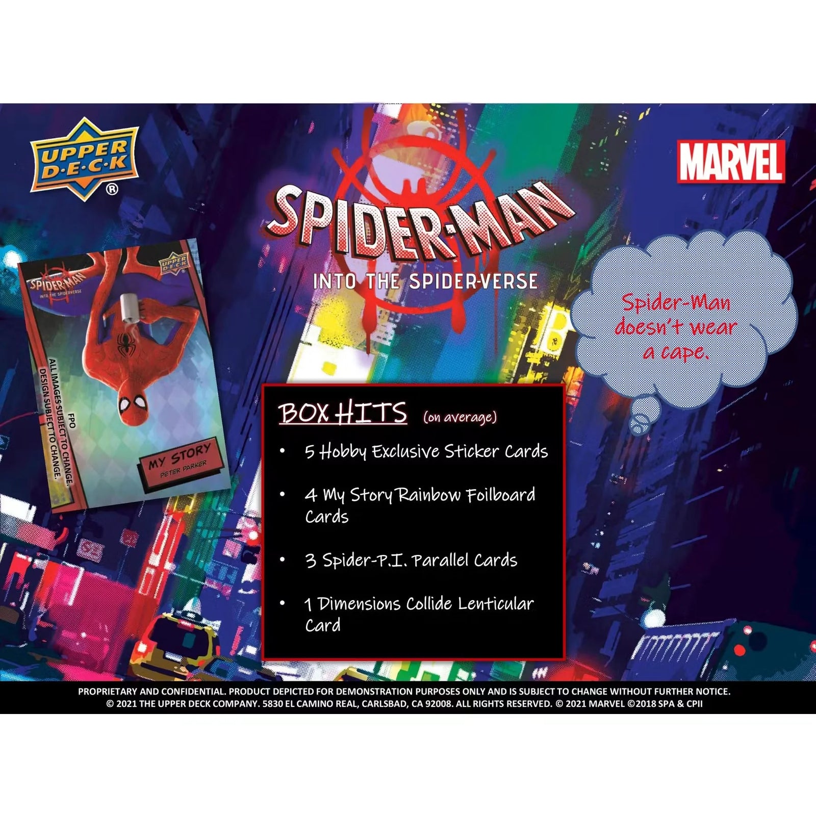 Spider-Man Into the Spider-Verse Trading Cards Hobby Box | 2022 Upper Deck (Ships Sealed Only)