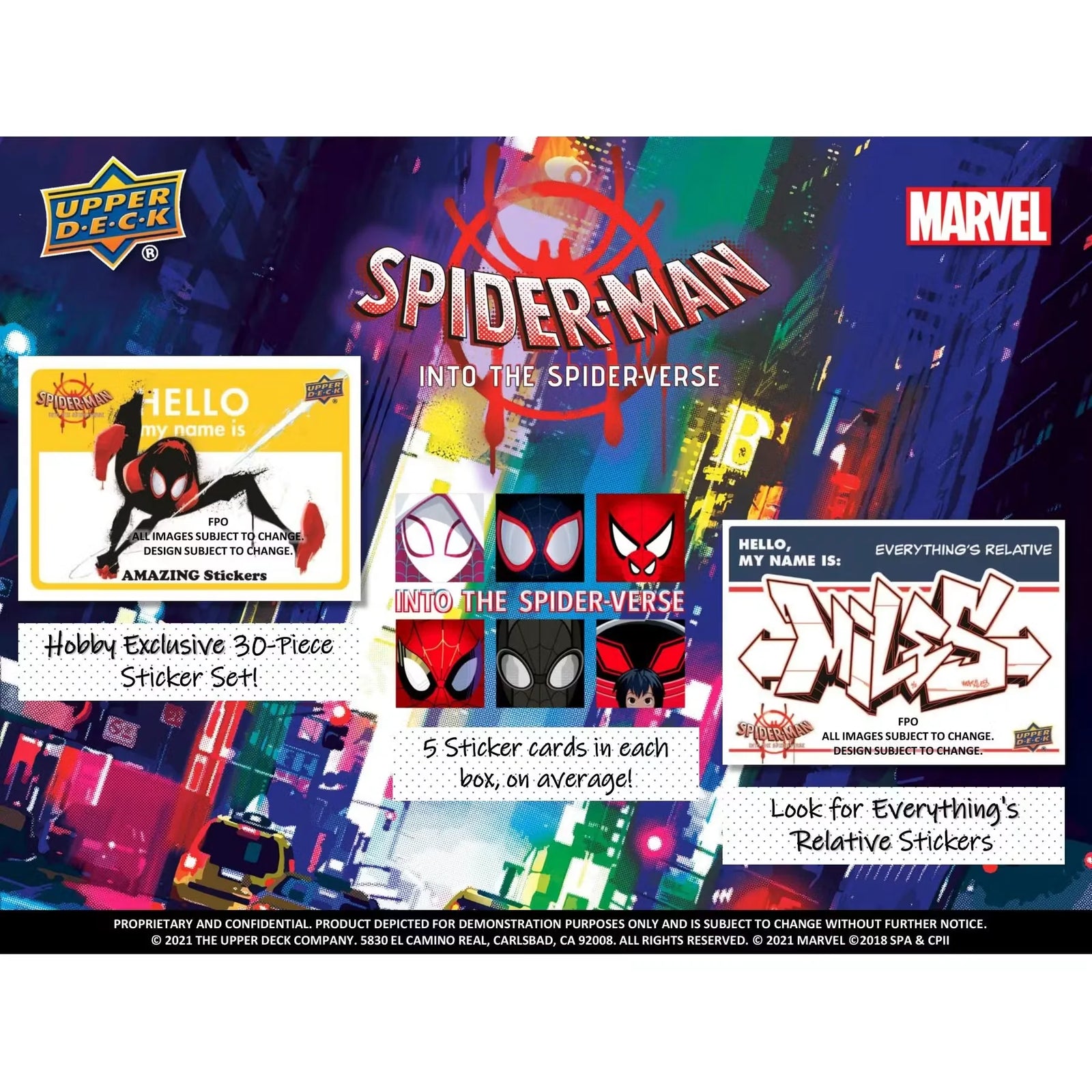Spider-Man Into the Spider-Verse Trading Cards Hobby Box | 2022 Upper Deck (Ships Sealed Only)