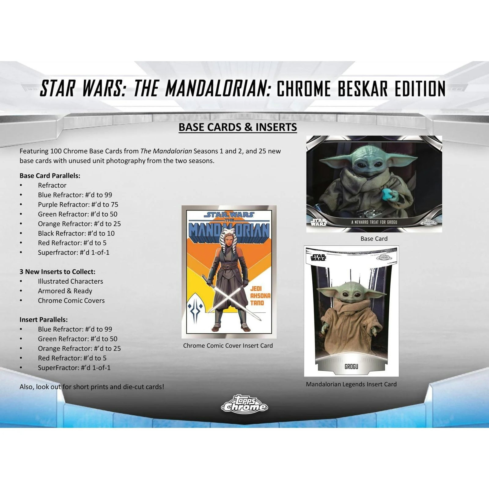 2022 Topps Star Wars The Mandalorian Chrome Beskar Edition Hobby Box (Ships Sealed Only)