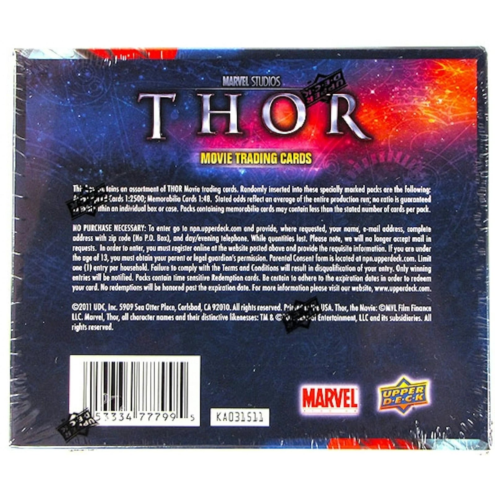 2011 Upper Deck Marvel Thor The Mighty Avenger Trading Cards | 16-Pack Box (Ships Sealed Only)