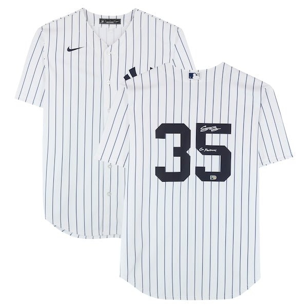 Cody Bellinger New York Yankees Fanatics Authentic White Nike Replica Jersey with "Go Yankees" Inscription - The Ballers Bank