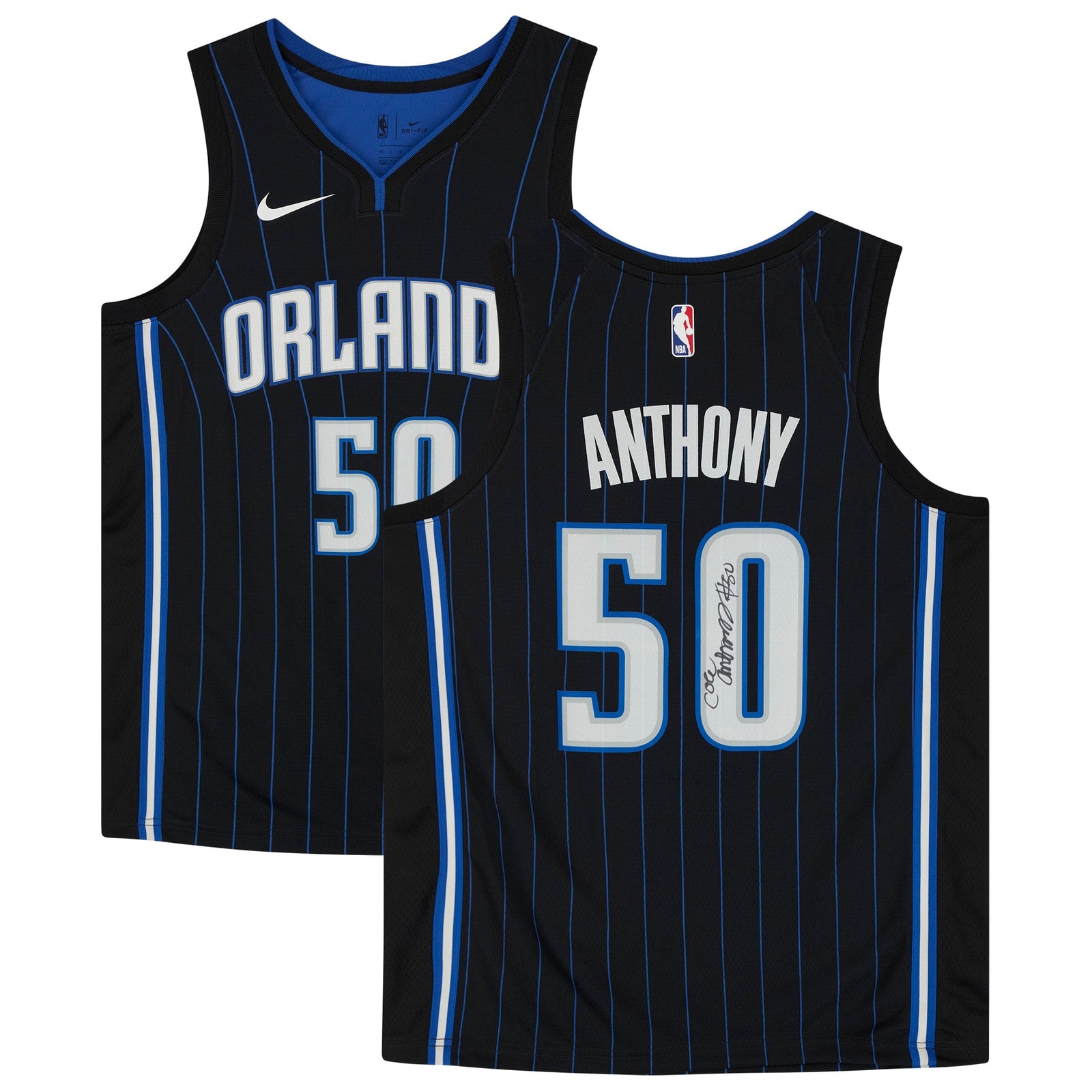 Cole Anthony Orlando Magic Autographed Nike 2020 - 21 Association Swingman Jersey - Black - The Ballers Bank