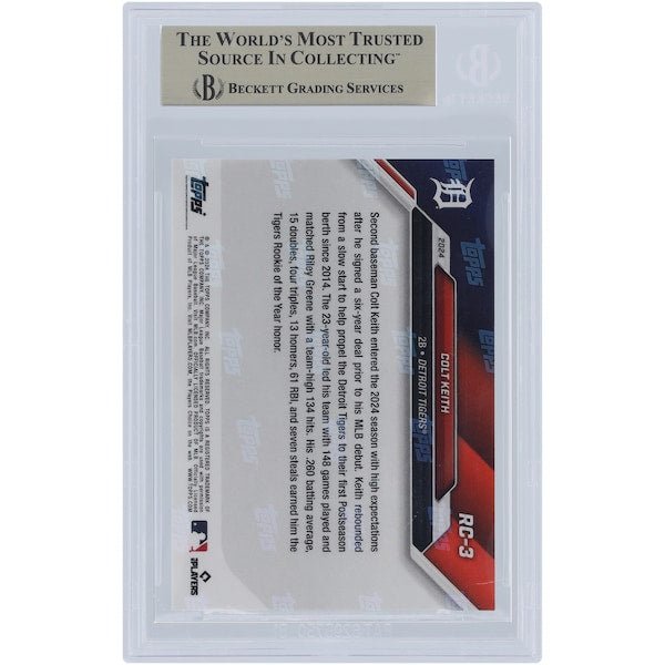 Colt Keith Detroit Tigers 2024 Topps Now 2024 Rookie Cup Team RC3 BGS Authenticated 9.5 Rookie Card - The Ballers Bank